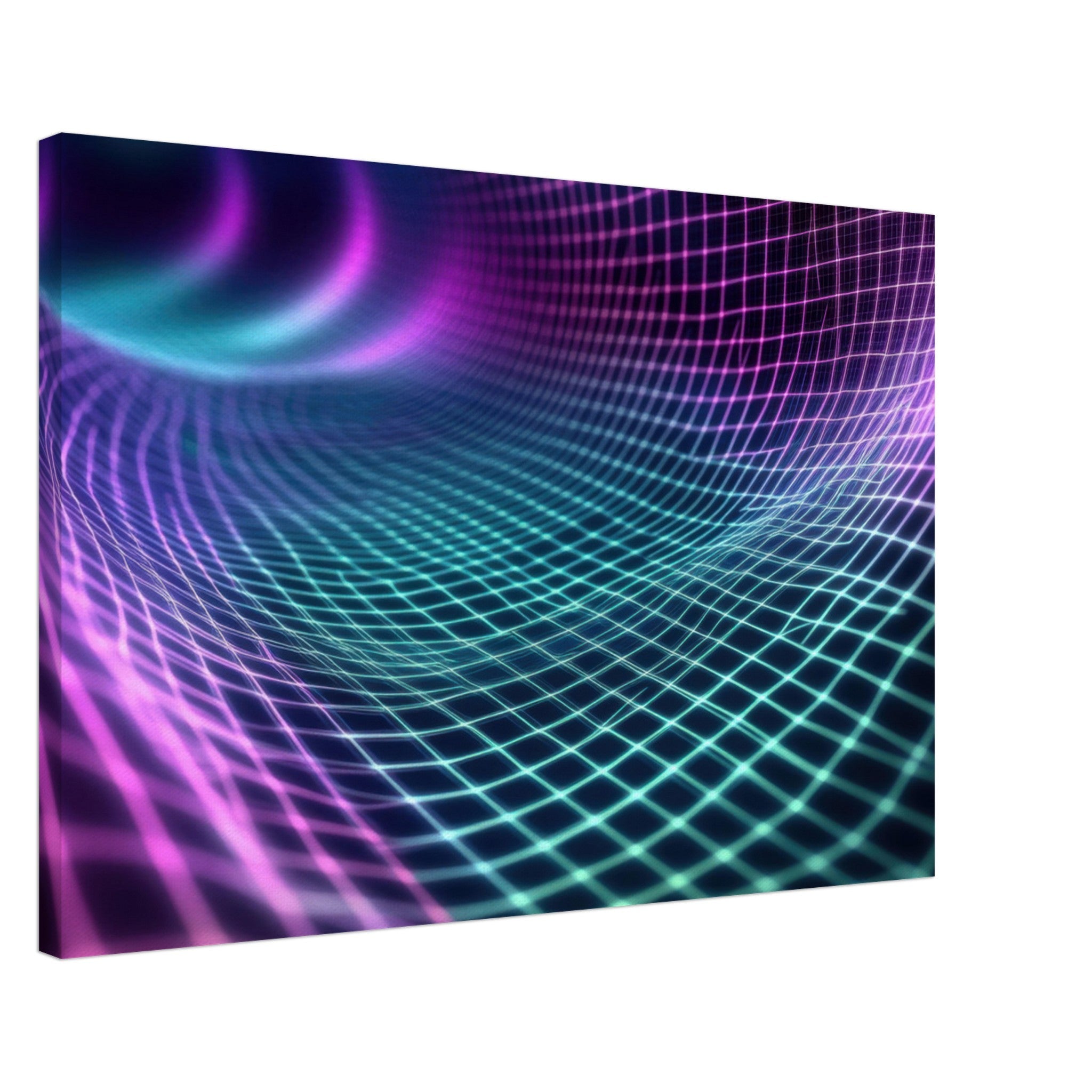 Canvas Landscape - Quantum Reverberation Cascading waves of transit 2 - Shop Ai Art WebShop - Digital Art online Store
