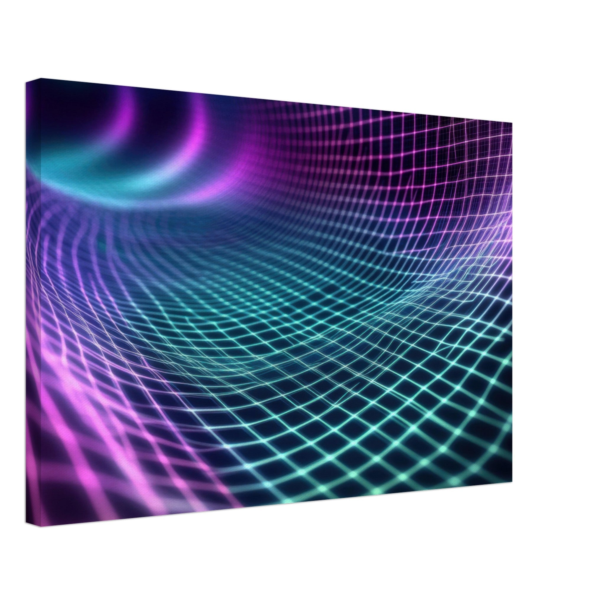 Canvas Landscape - Quantum Reverberation Cascading waves of transit 2 - Shop Ai Art WebShop - Digital Art online Store