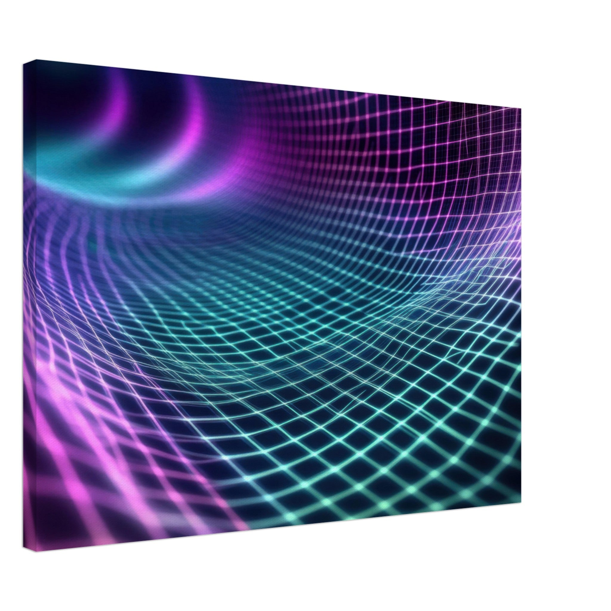 Canvas Landscape - Quantum Reverberation Cascading waves of transit 2 - Shop Ai Art WebShop - Digital Art online Store