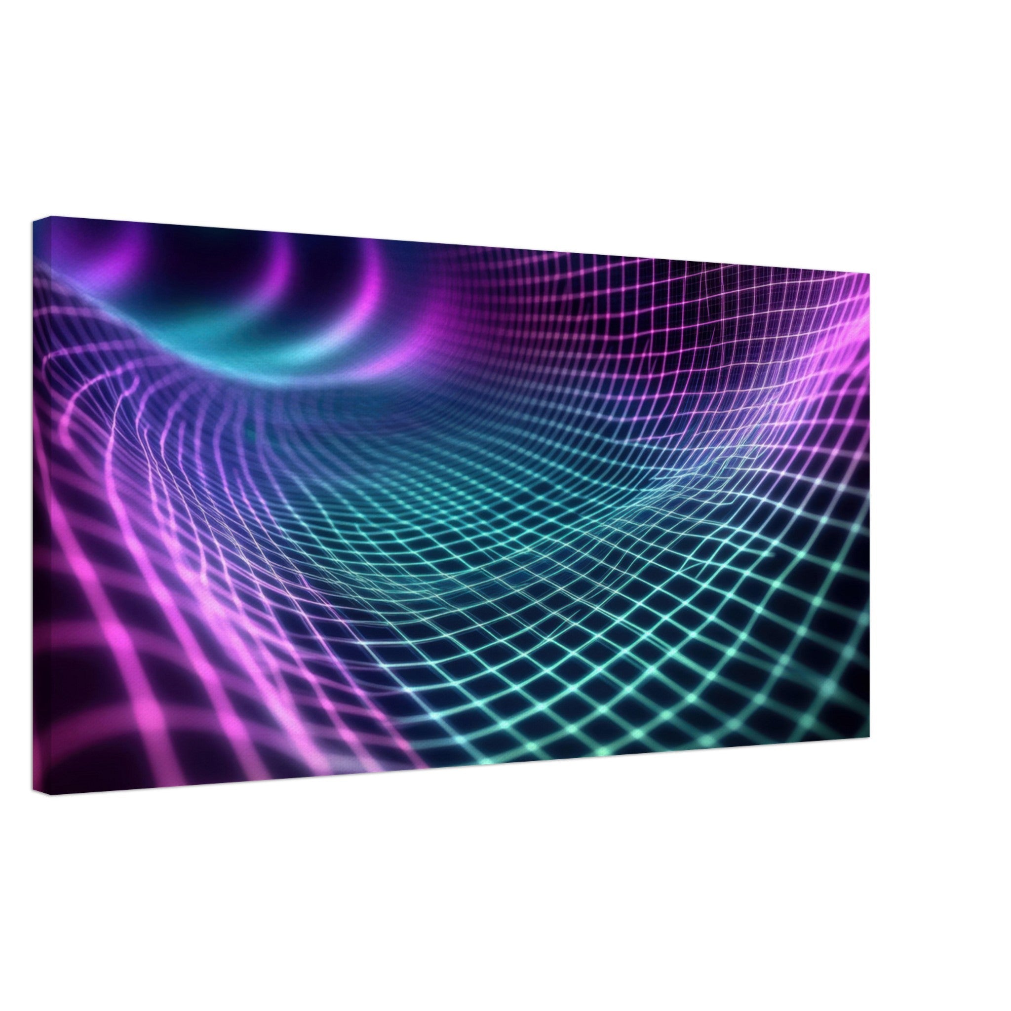 Canvas Landscape - Quantum Reverberation Cascading waves of transit 2 - Shop Ai Art WebShop - Digital Art online Store