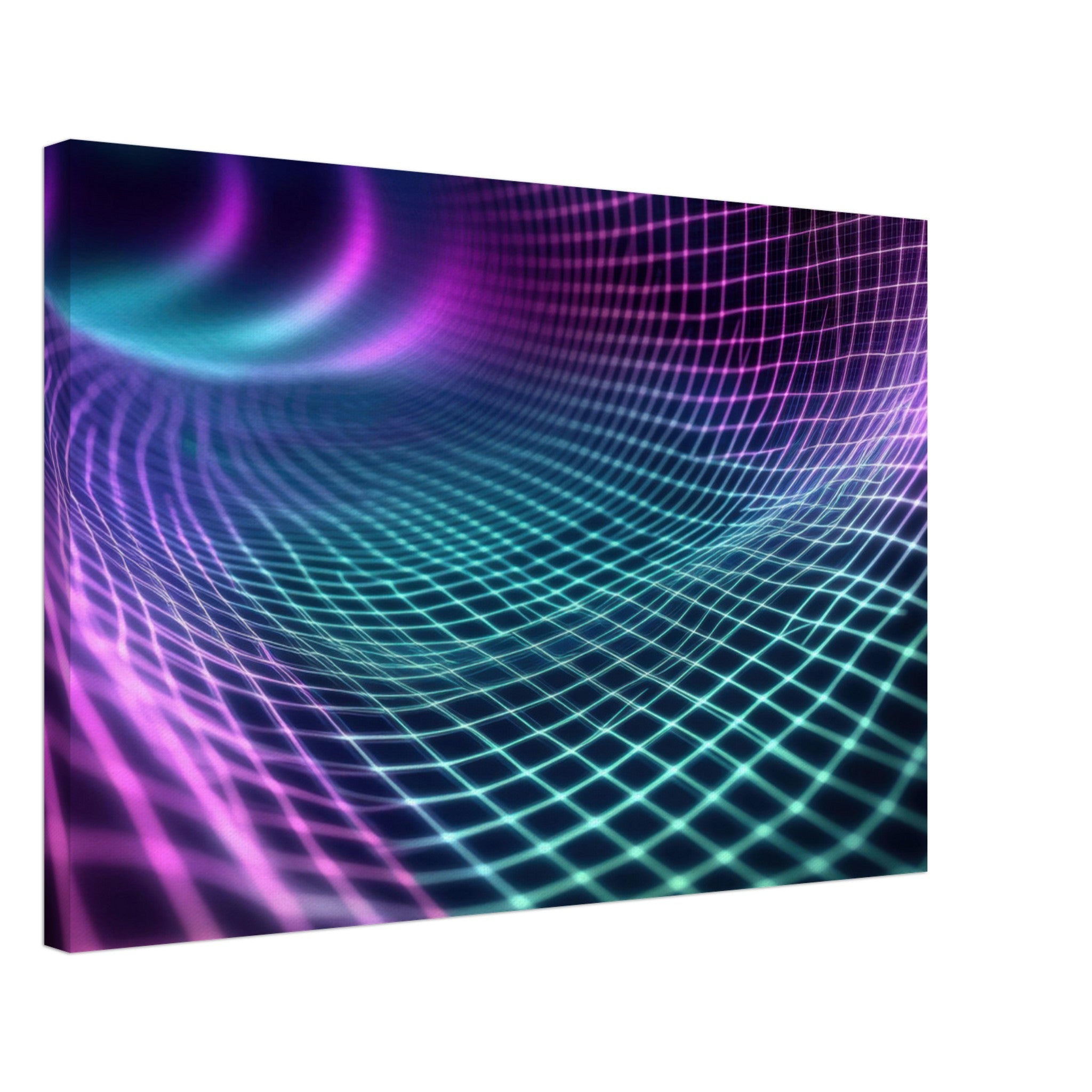 Canvas Landscape - Quantum Reverberation Cascading waves of transit 2 - Shop Ai Art WebShop - Digital Art online Store