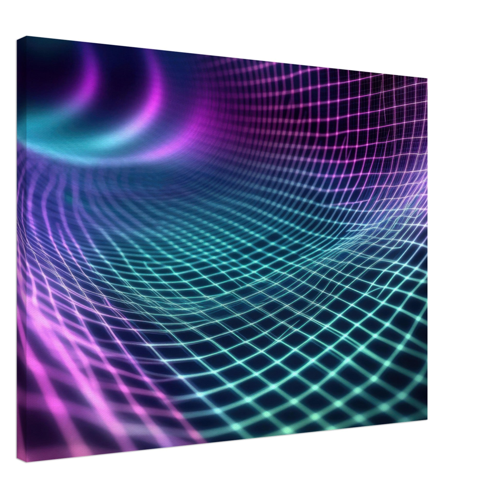 Canvas Landscape - Quantum Reverberation Cascading waves of transit 2 - Shop Ai Art WebShop - Digital Art online Store