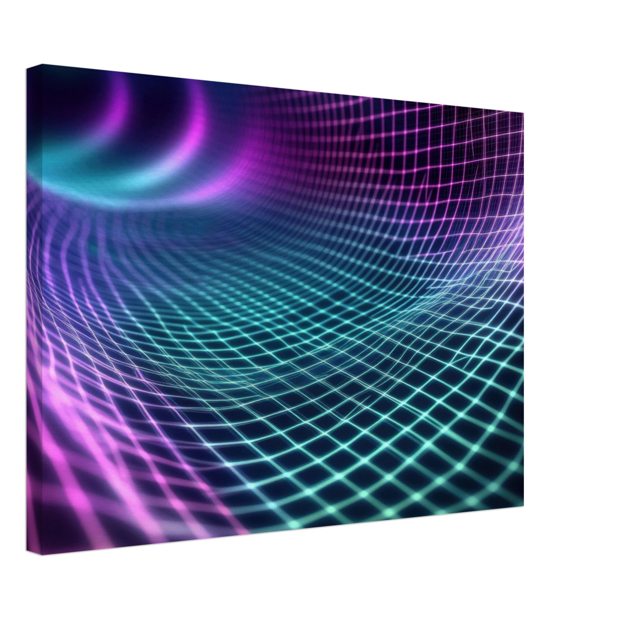 Canvas Landscape - Quantum Reverberation Cascading waves of transit 2 - Shop Ai Art WebShop - Digital Art online Store