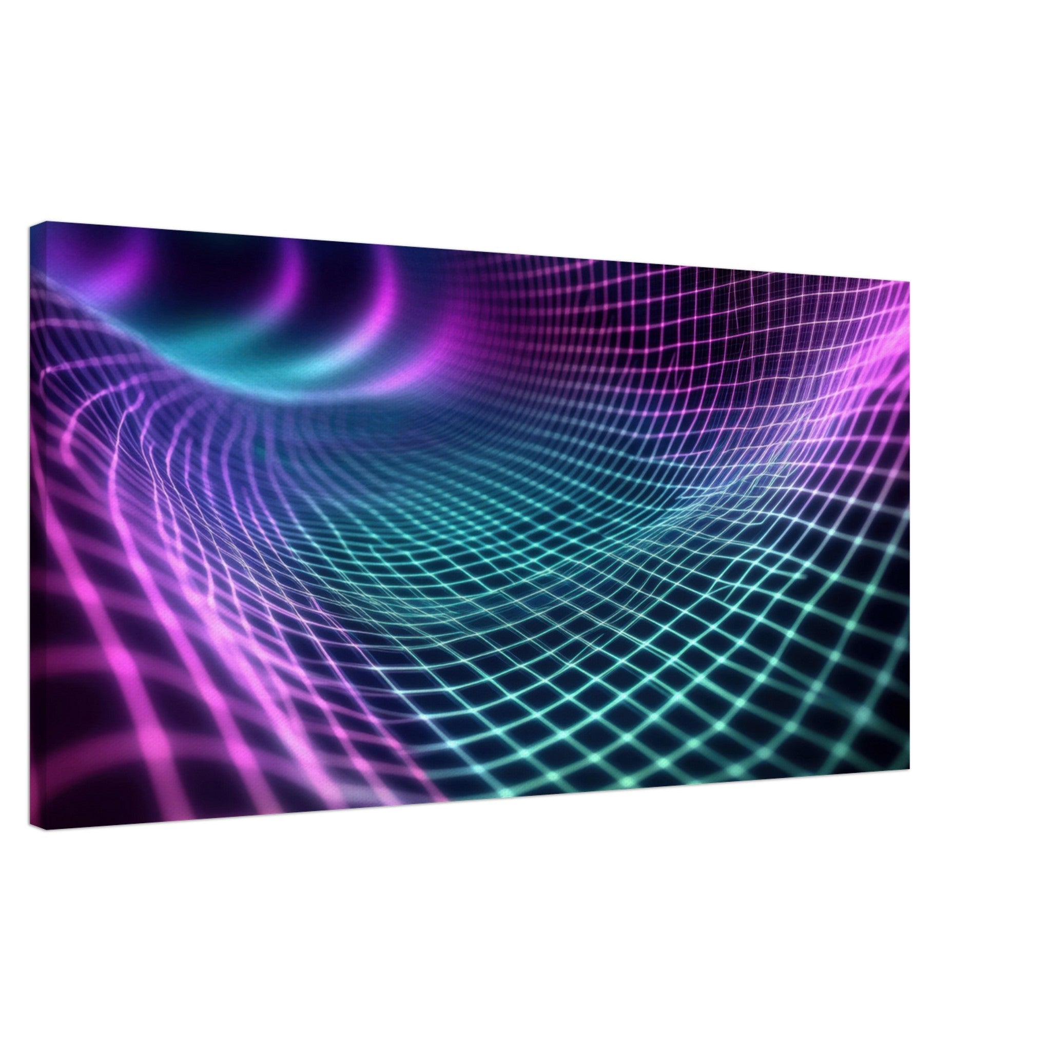 Canvas Landscape - Quantum Reverberation Cascading waves of transit 2 - Shop Ai Art WebShop - Digital Art online Store