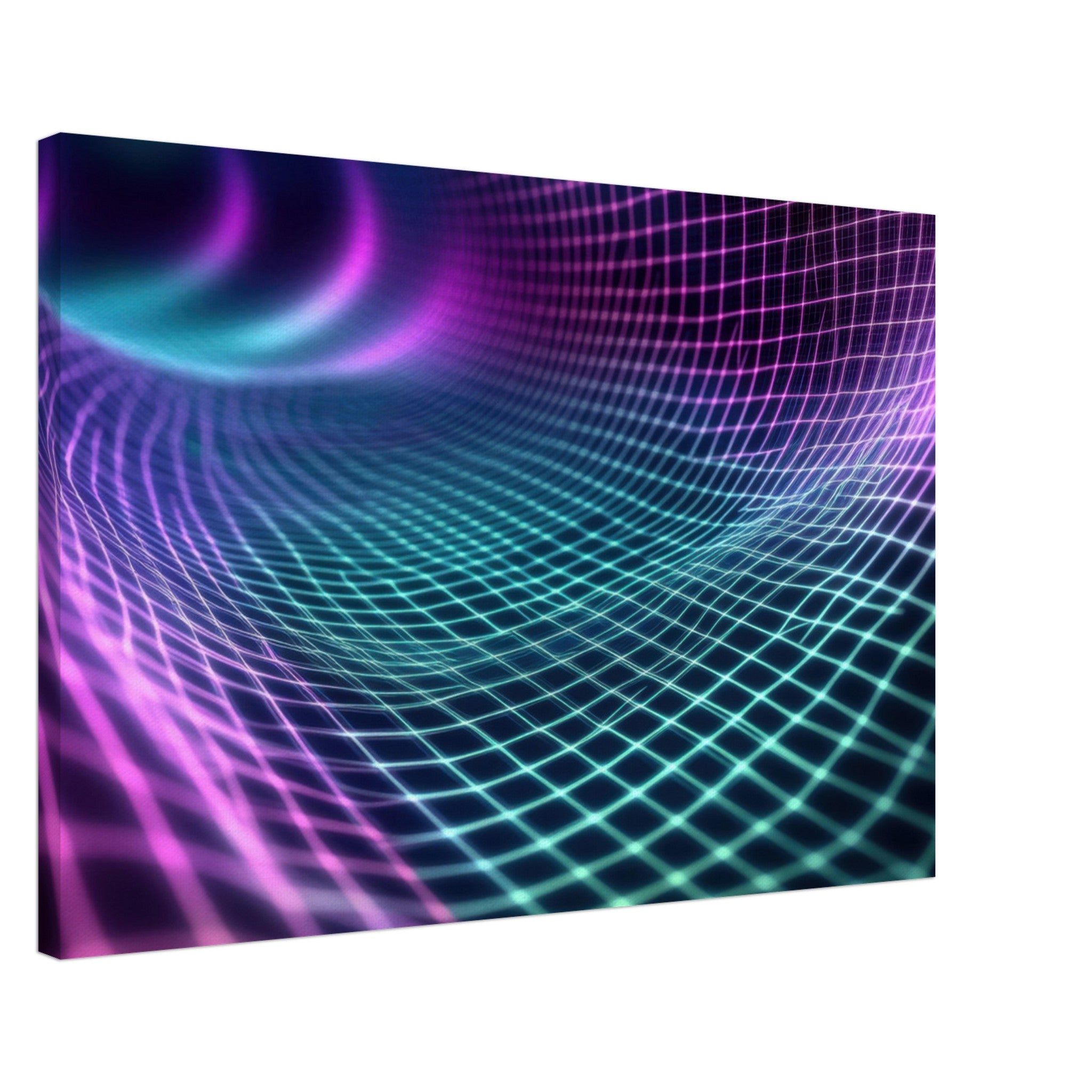 Canvas Landscape - Quantum Reverberation Cascading waves of transit 2 - Shop Ai Art WebShop - Digital Art online Store