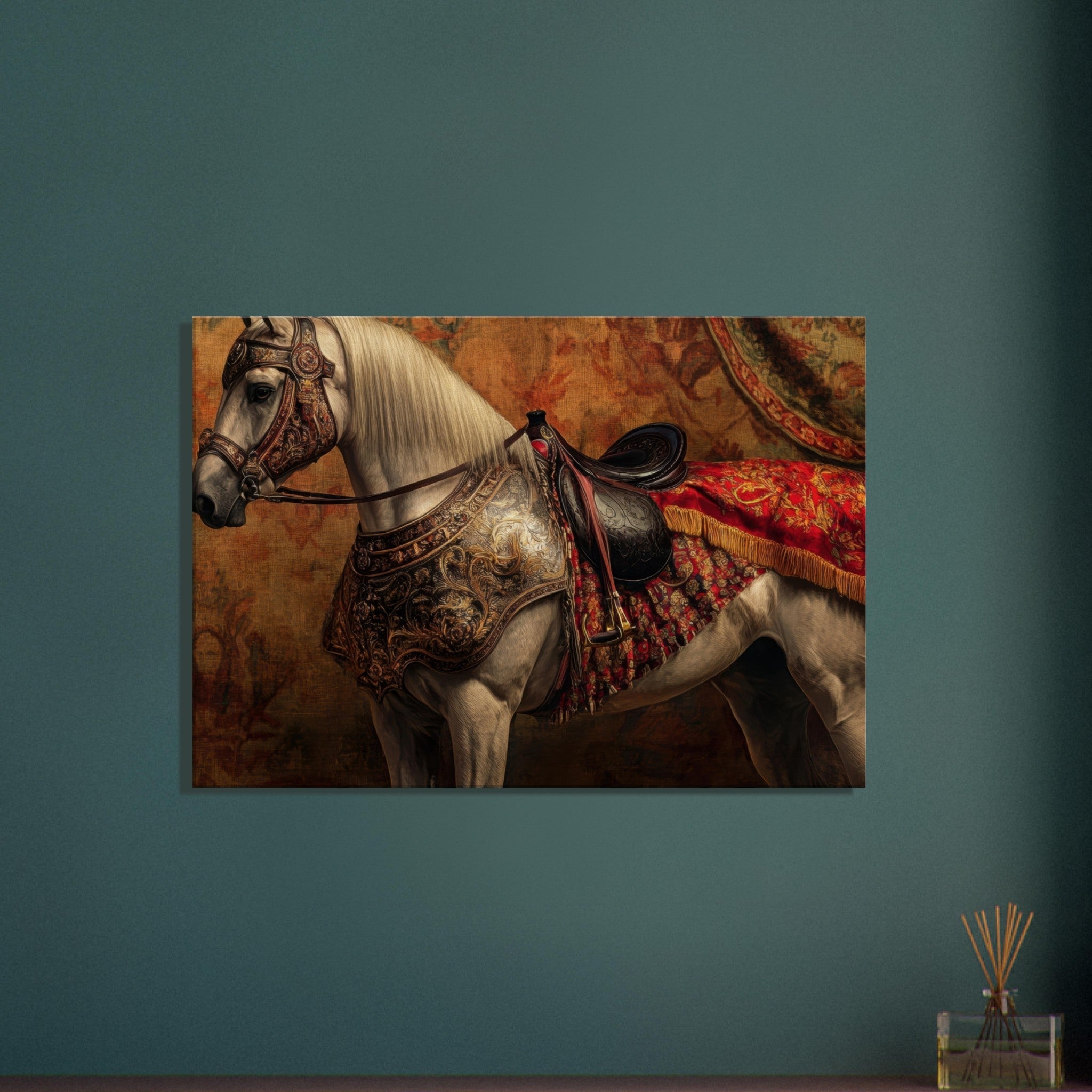 Canvas Landscape - Renaissance Portrait of a Noble Horse A dignified 2 - Shop Ai Art WebShop - Digital Art online Store
