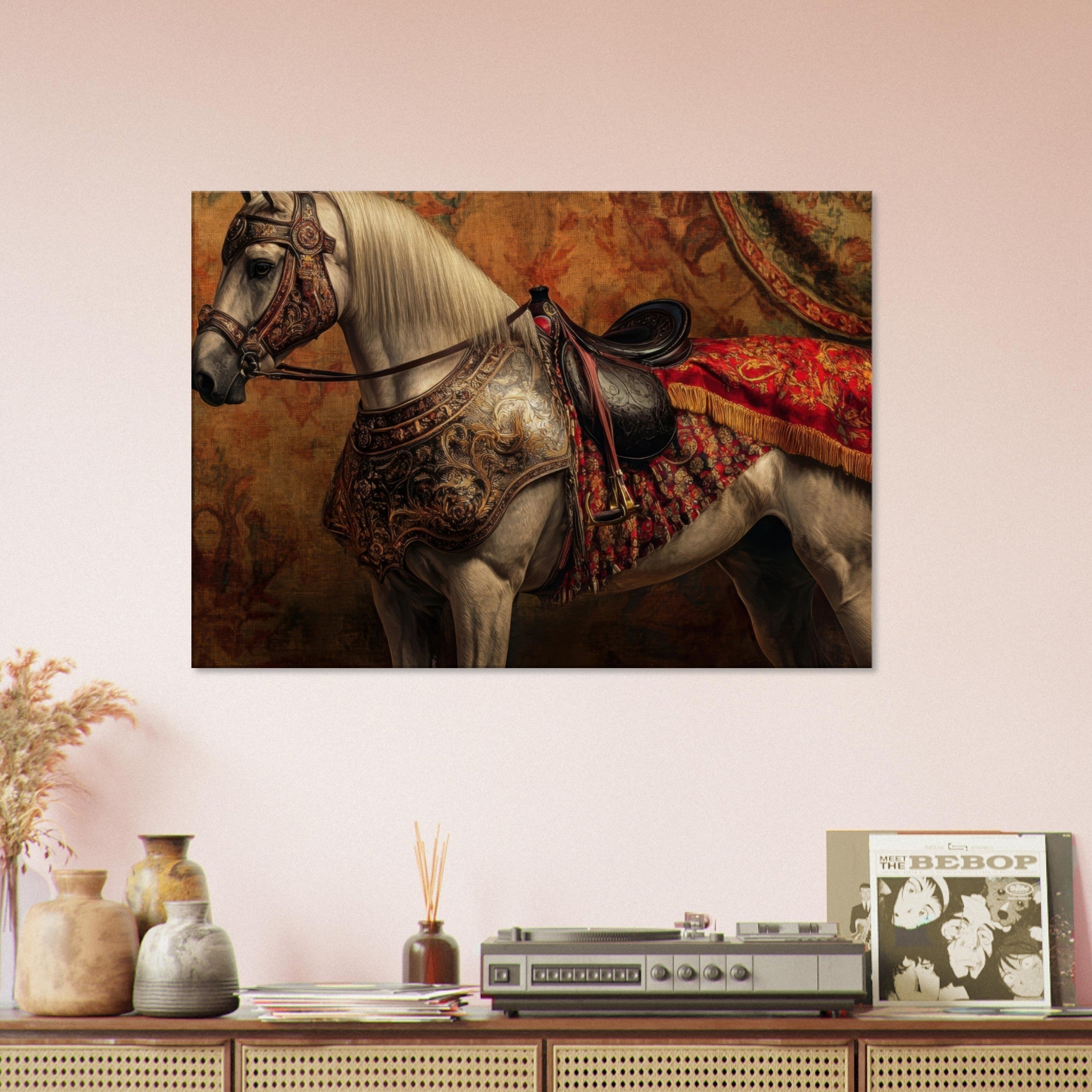 Canvas Landscape - Renaissance Portrait of a Noble Horse A dignified 2 - Shop Ai Art WebShop - Digital Art online Store