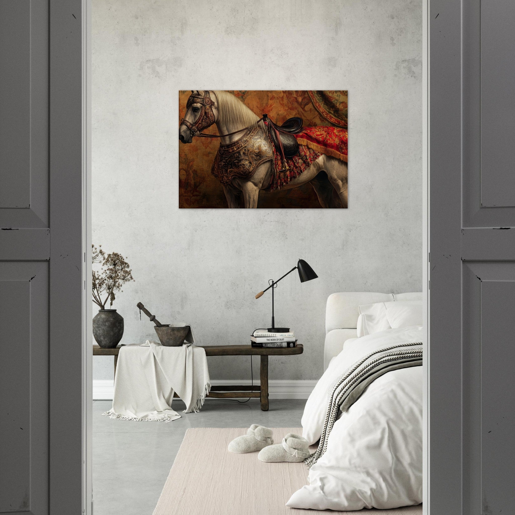 Canvas Landscape - Renaissance Portrait of a Noble Horse A dignified 2 - Shop Ai Art WebShop - Digital Art online Store