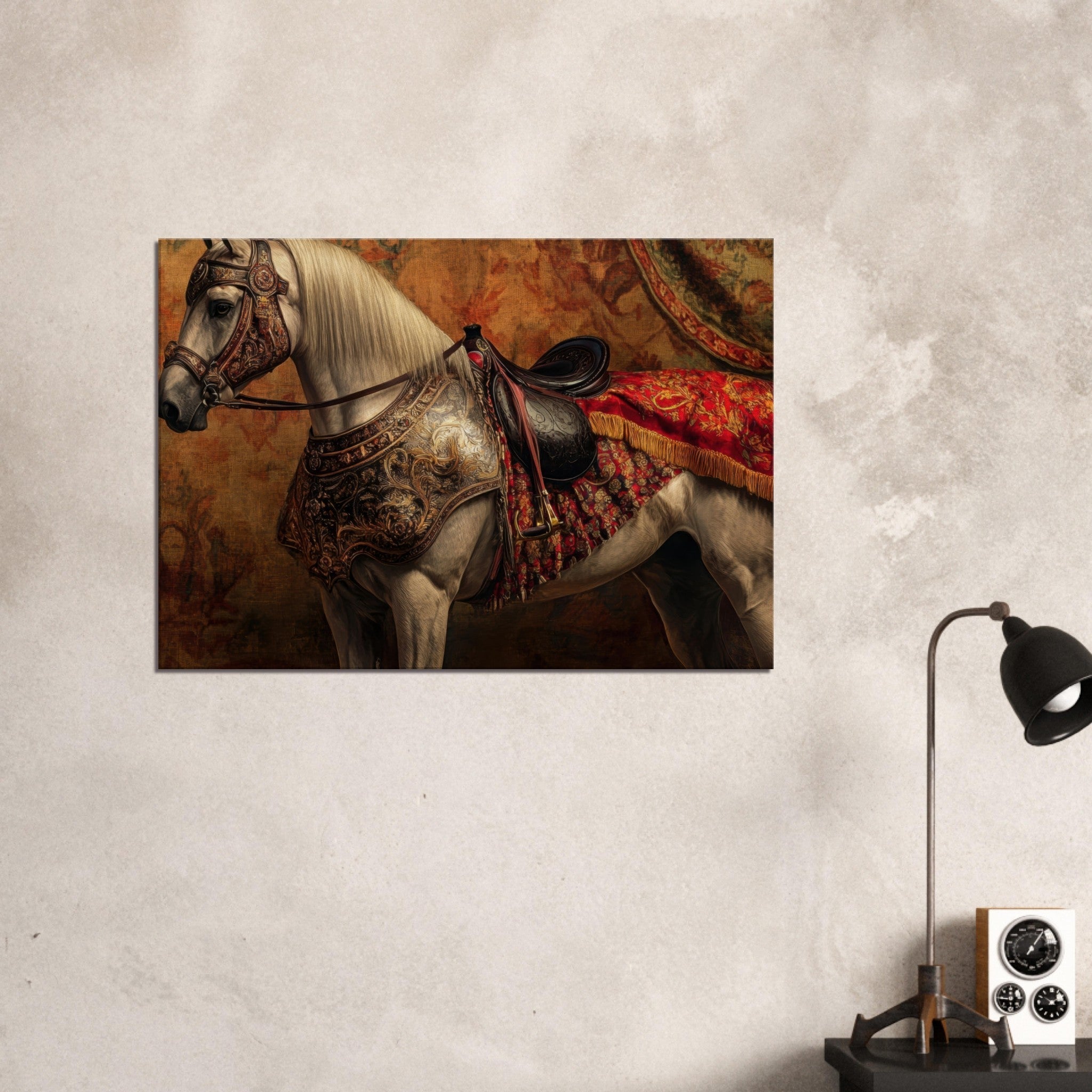 Canvas Landscape - Renaissance Portrait of a Noble Horse A dignified 2 - Shop Ai Art WebShop - Digital Art online Store
