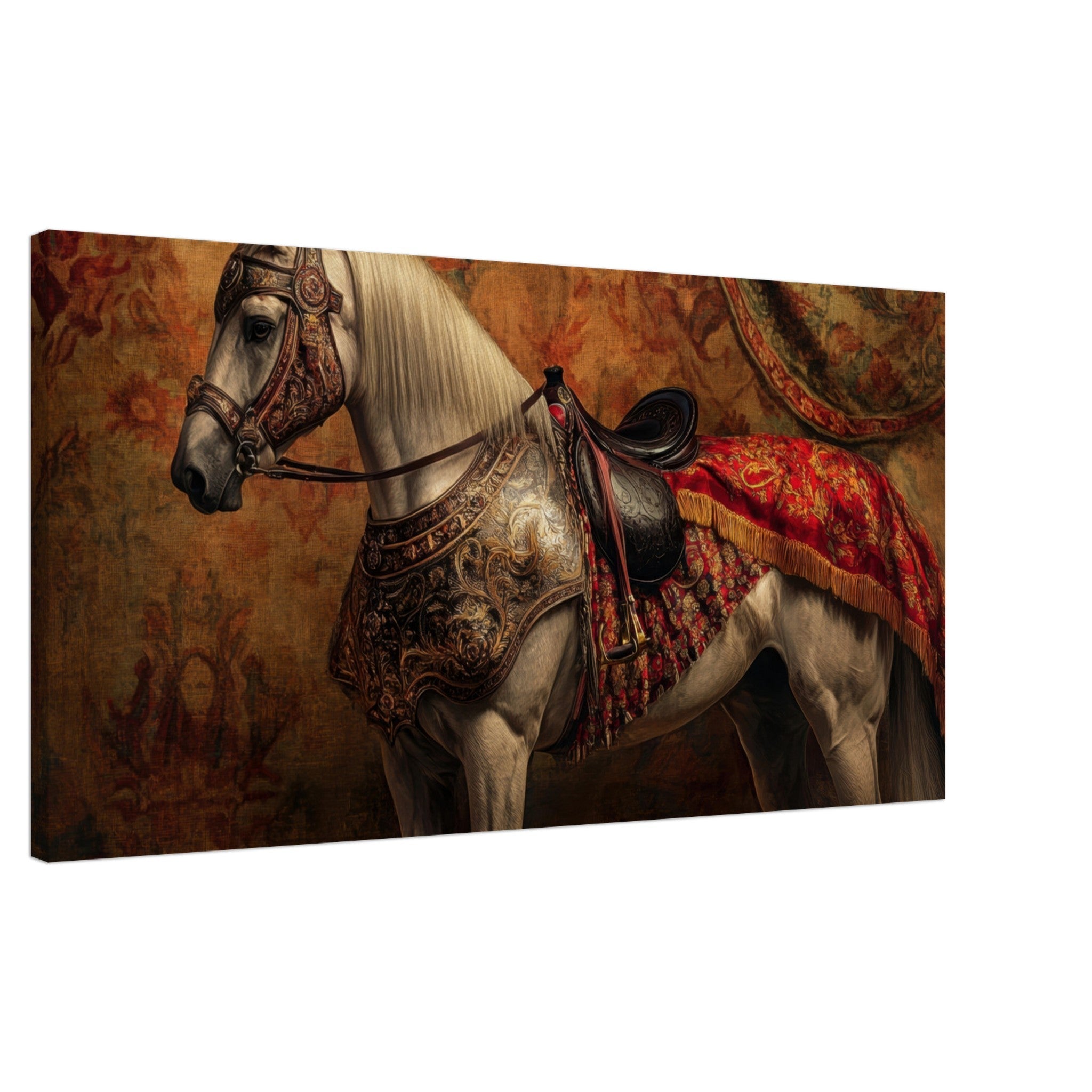 Canvas Landscape - Renaissance Portrait of a Noble Horse A dignified 2 - Shop Ai Art WebShop - Digital Art online Store