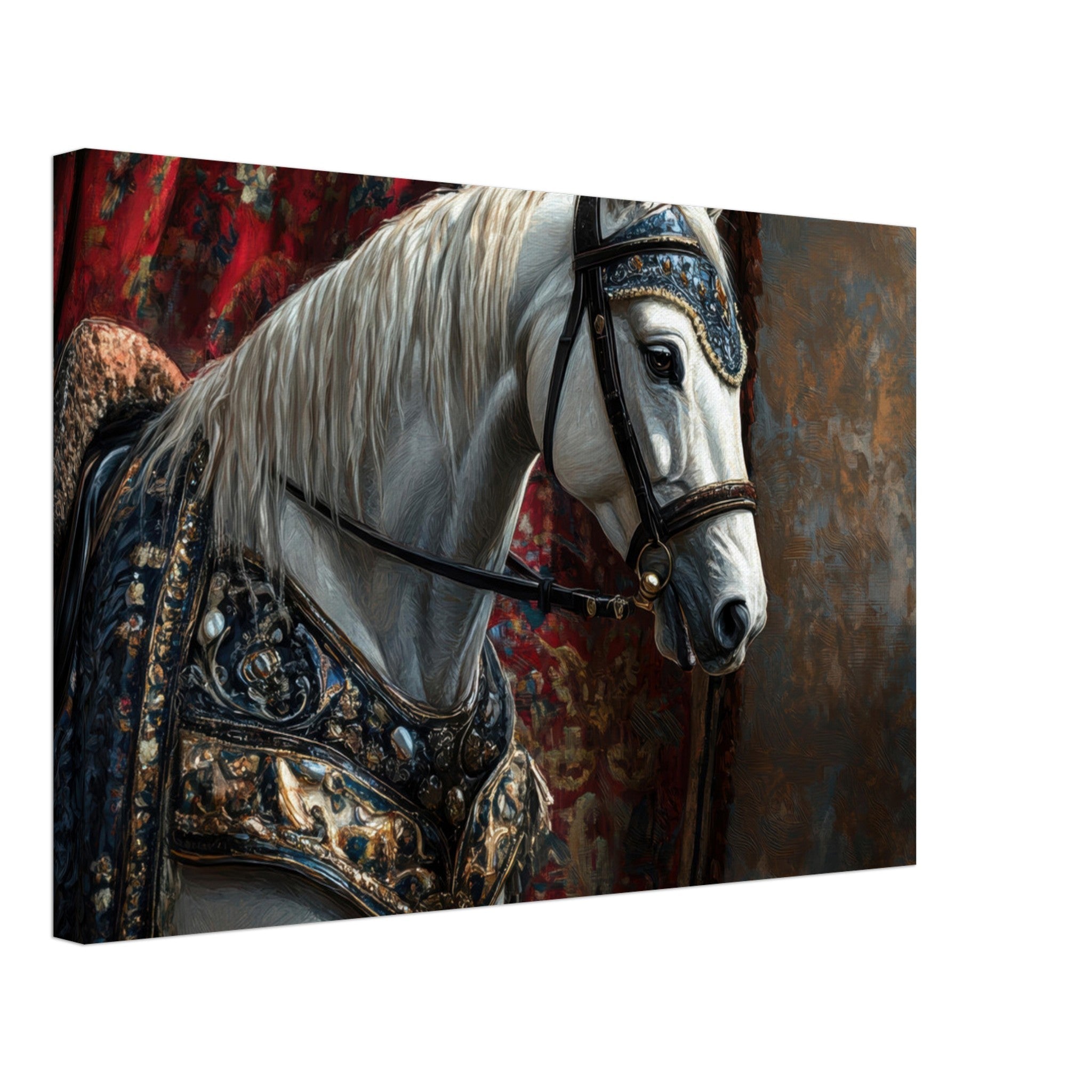 Canvas Landscape - Renaissance Portrait of a Noble Horse A dignified 6 - Shop Ai Art WebShop - Digital Art online Store