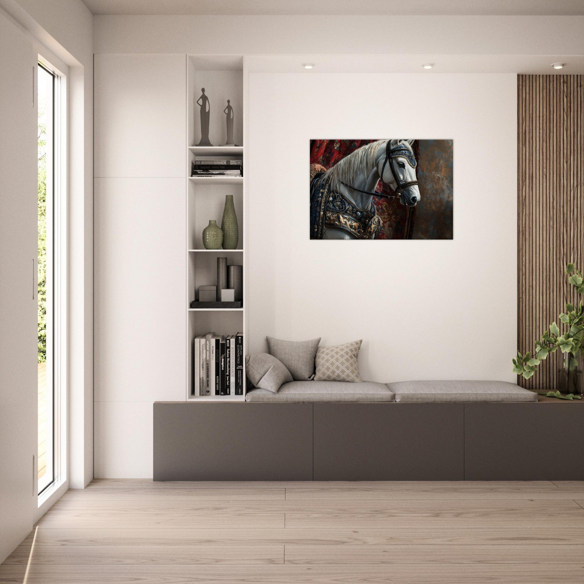 Canvas Landscape - Renaissance Portrait of a Noble Horse A dignified 6 - Shop Ai Art WebShop - Digital Art online Store