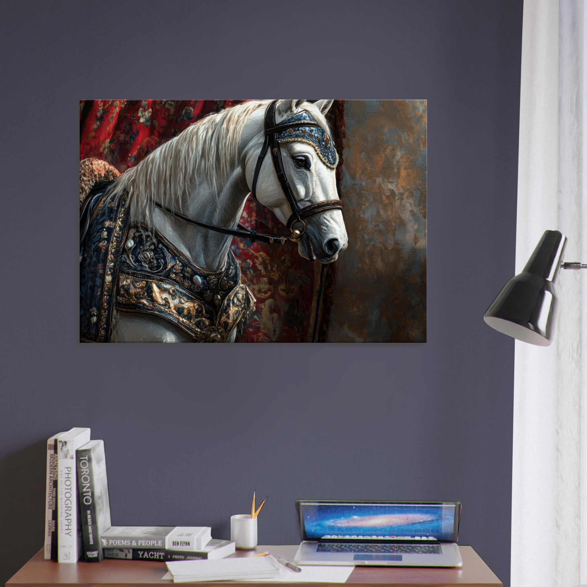 Canvas Landscape - Renaissance Portrait of a Noble Horse A dignified 6 - Shop Ai Art WebShop - Digital Art online Store