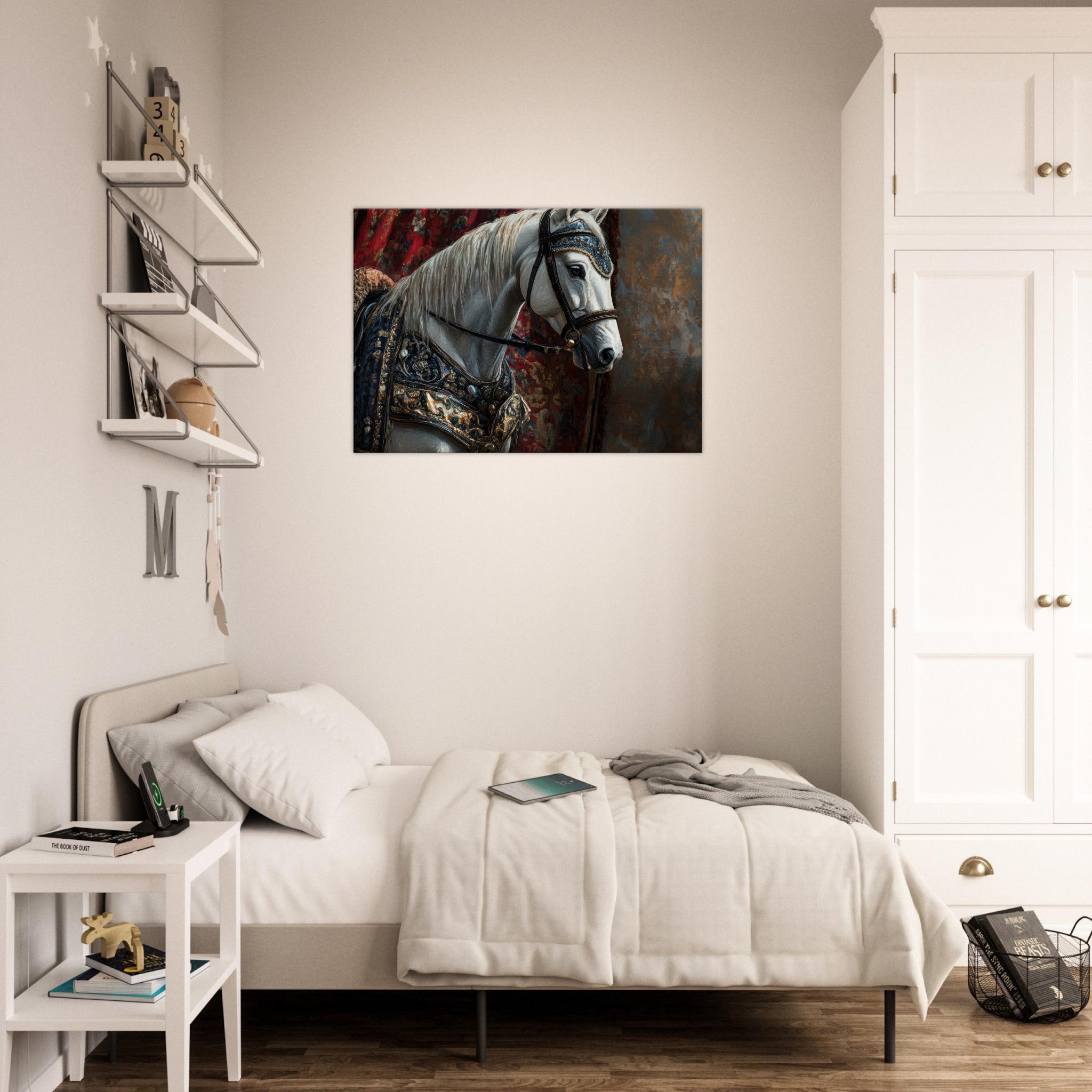 Canvas Landscape - Renaissance Portrait of a Noble Horse A dignified 6 - Shop Ai Art WebShop - Digital Art online Store