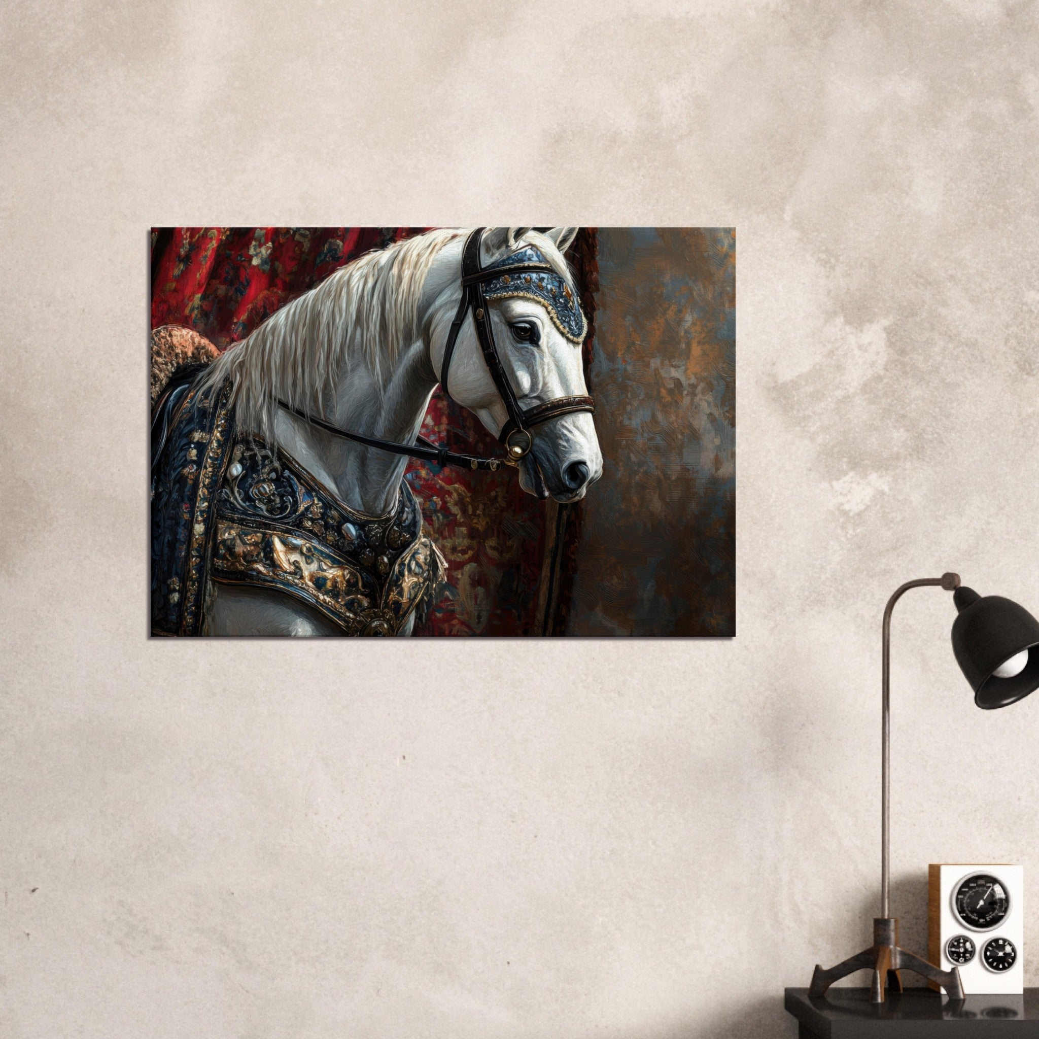 Canvas Landscape - Renaissance Portrait of a Noble Horse A dignified 6 - Shop Ai Art WebShop - Digital Art online Store