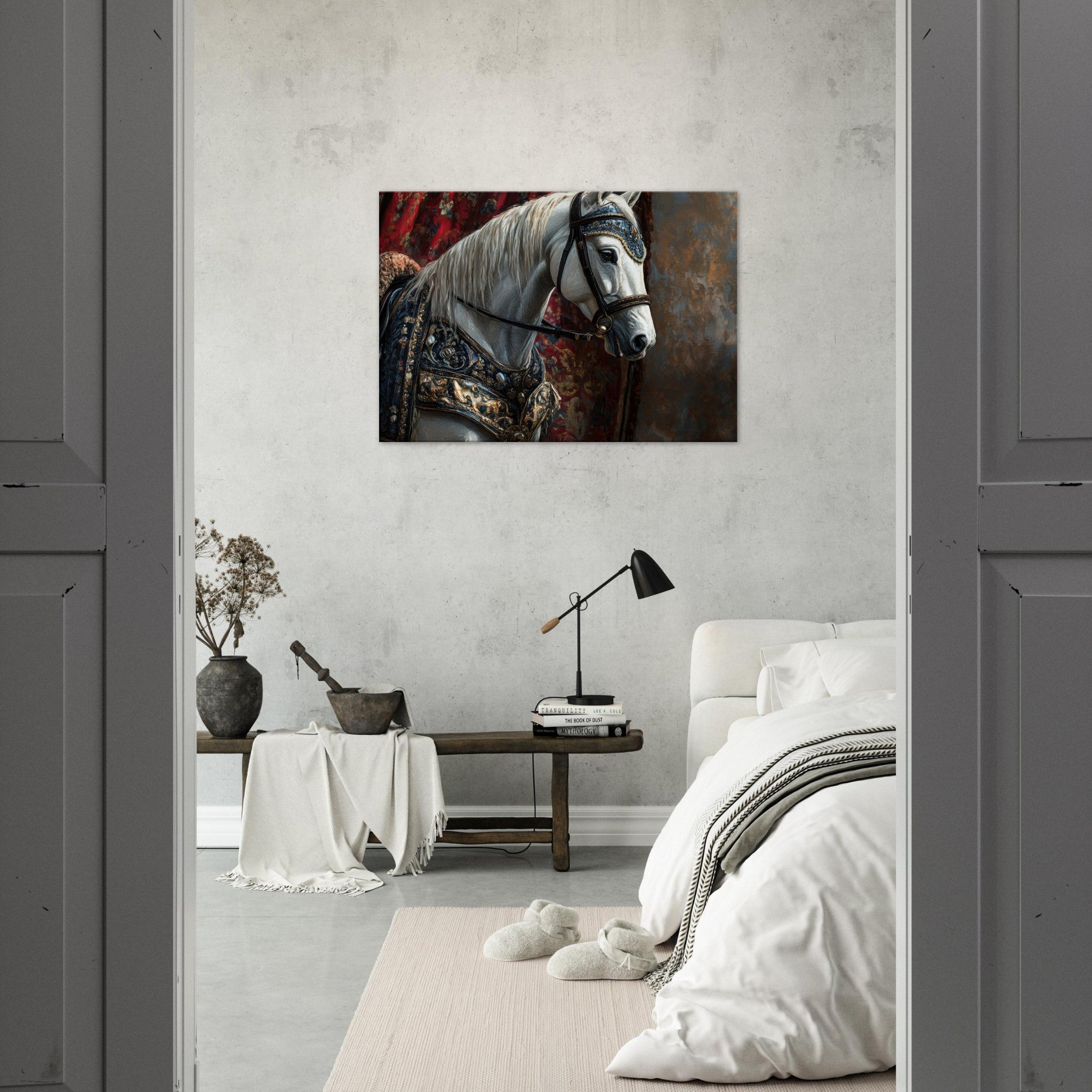 Canvas Landscape - Renaissance Portrait of a Noble Horse A dignified 6 - Shop Ai Art WebShop - Digital Art online Store