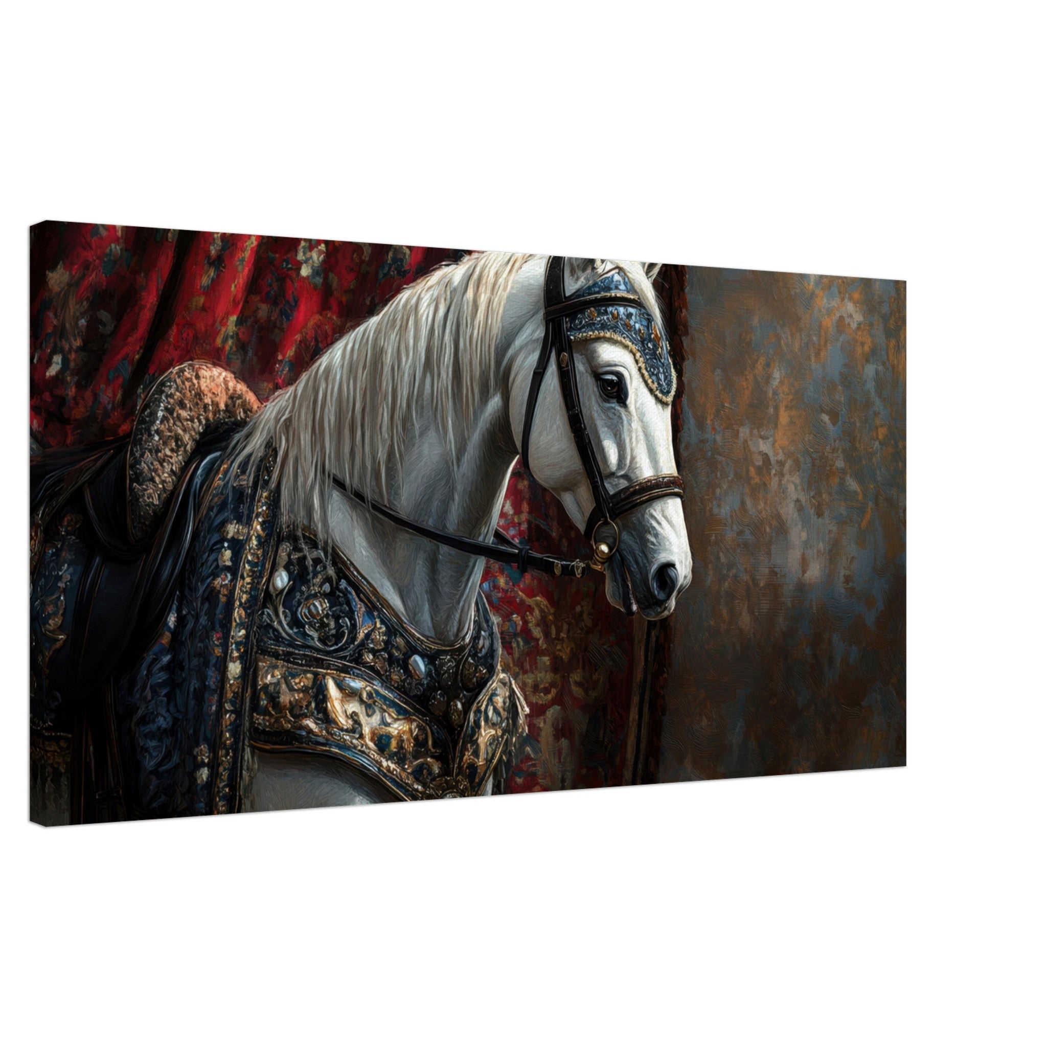 Canvas Landscape - Renaissance Portrait of a Noble Horse A dignified 6 - Shop Ai Art WebShop - Digital Art online Store