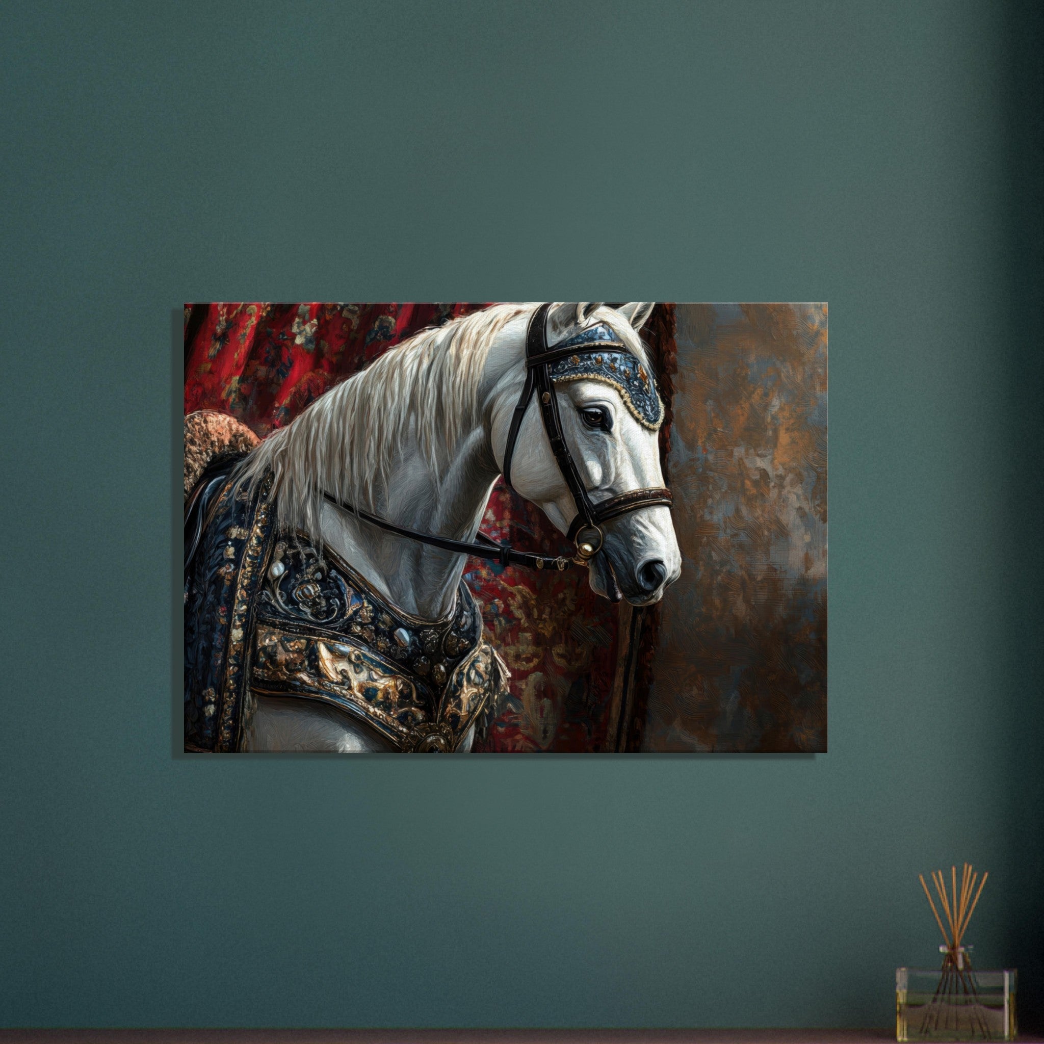 Canvas Landscape - Renaissance Portrait of a Noble Horse A dignified 6 - Shop Ai Art WebShop - Digital Art online Store