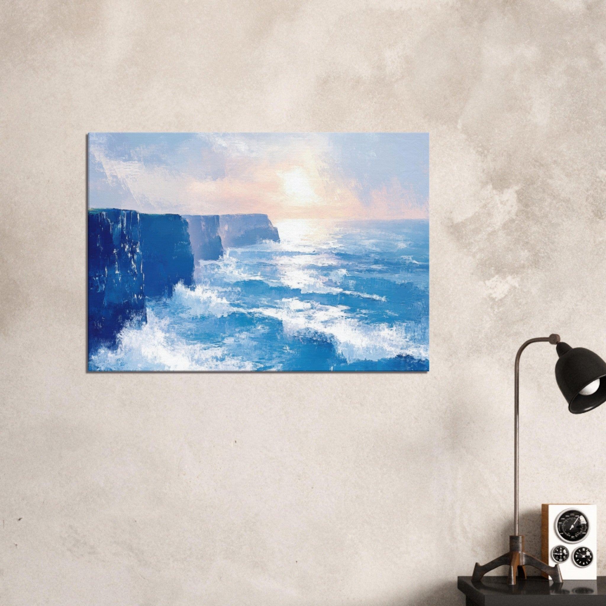 Canvas Landscape - Seaside Cliff at Sunrise A breathtaking Empress 2 - Shop Ai Art WebShop - Digital Art online Store