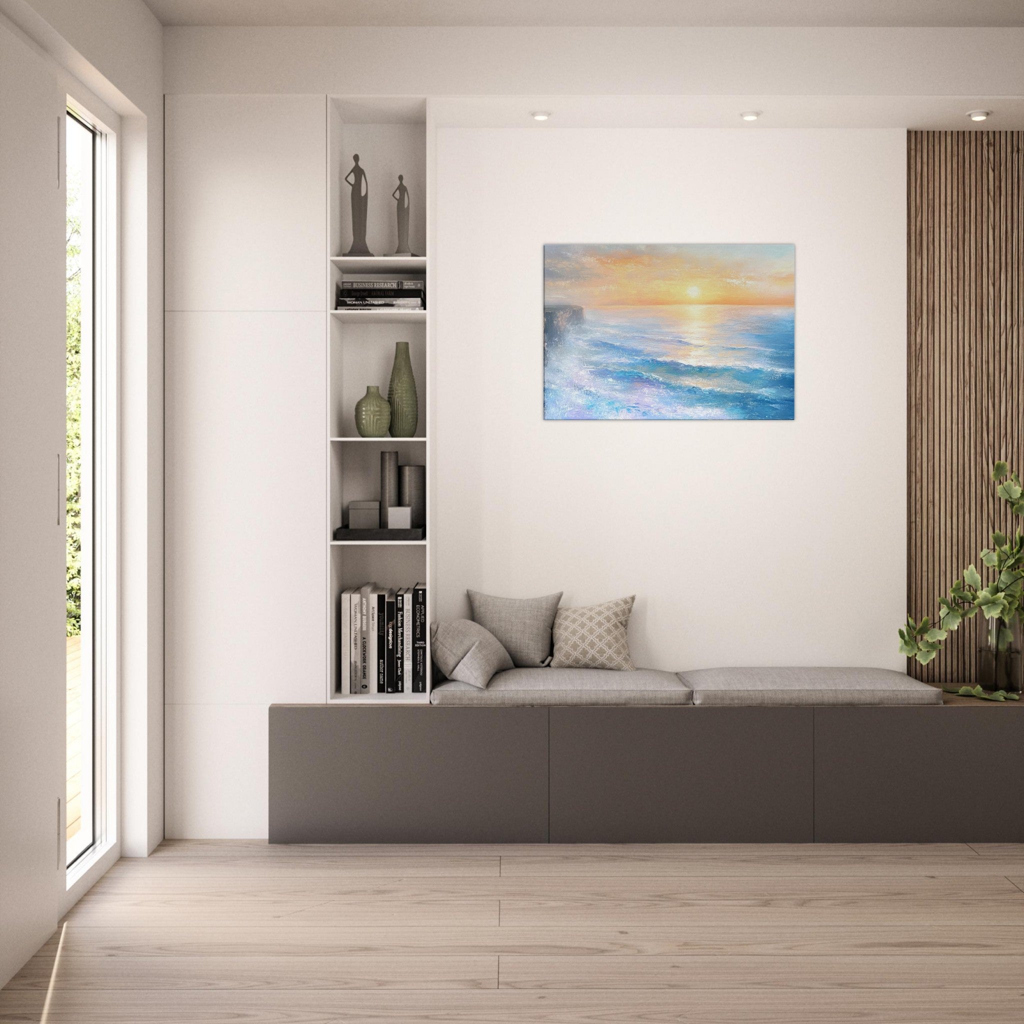 Canvas Landscape - Seaside Cliff at Sunrise A breathtaking Empress - Shop Ai Art WebShop - Digital Art online Store