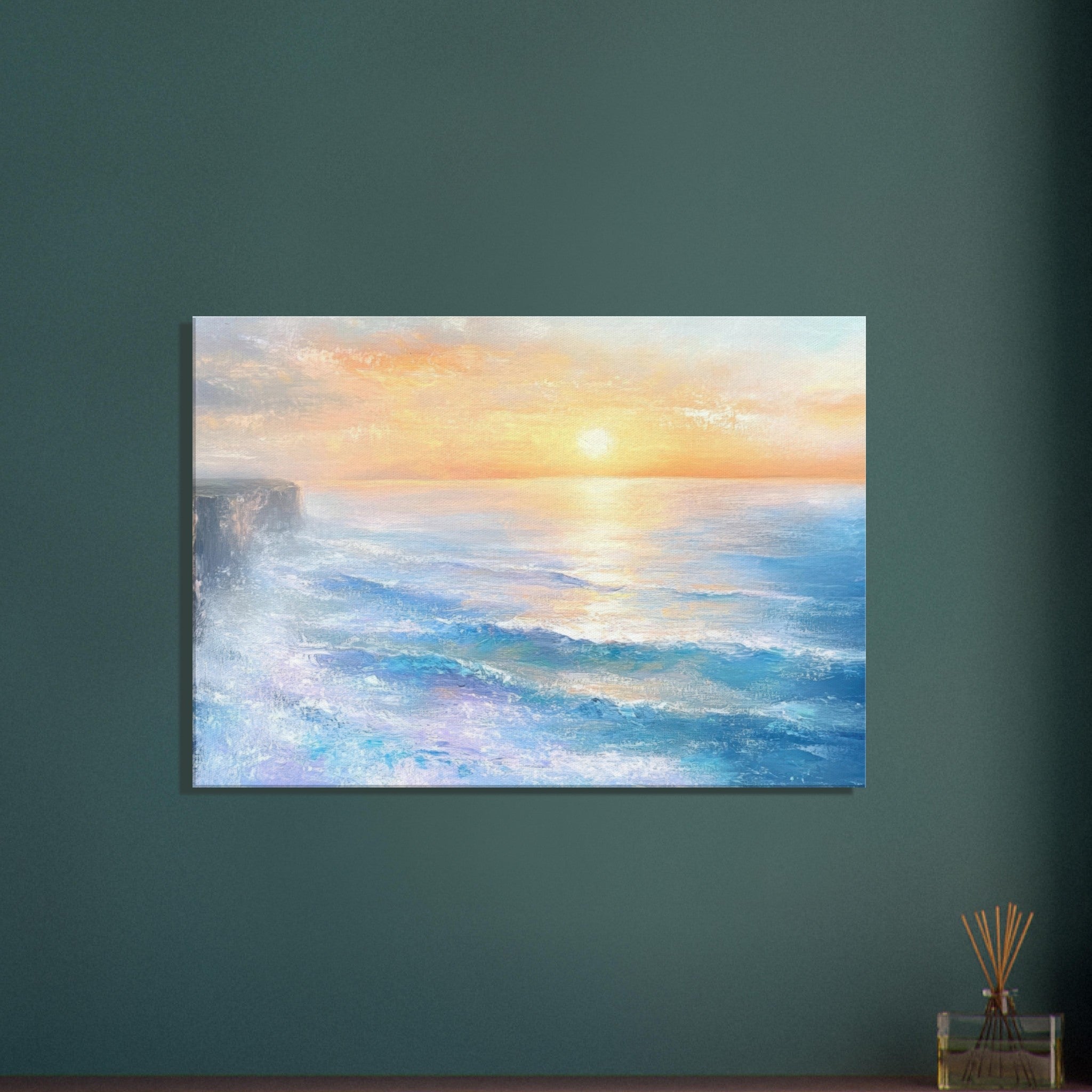 Canvas Landscape - Seaside Cliff at Sunrise A breathtaking Empress - Shop Ai Art WebShop - Digital Art online Store