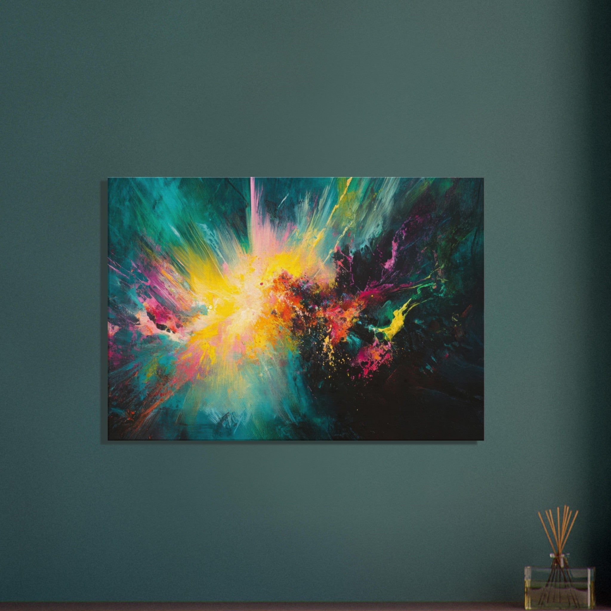 Canvas Landscape - Spectral Dissonance Razor - sharp angular forms - Shop Ai Art WebShop - Digital Art online Store
