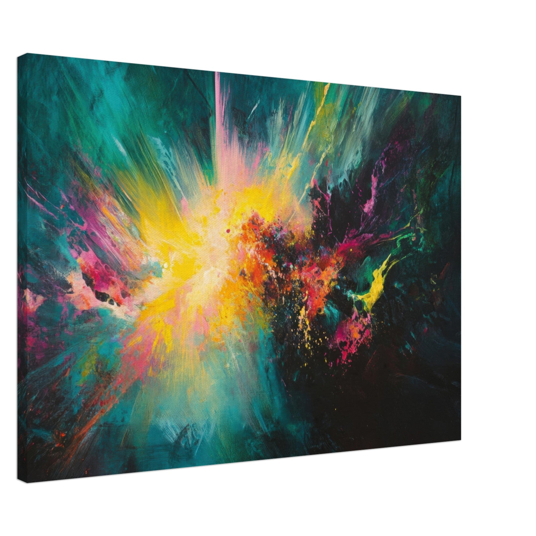 Canvas Landscape - Spectral Dissonance Razor - sharp angular forms - Shop Ai Art WebShop - Digital Art online Store