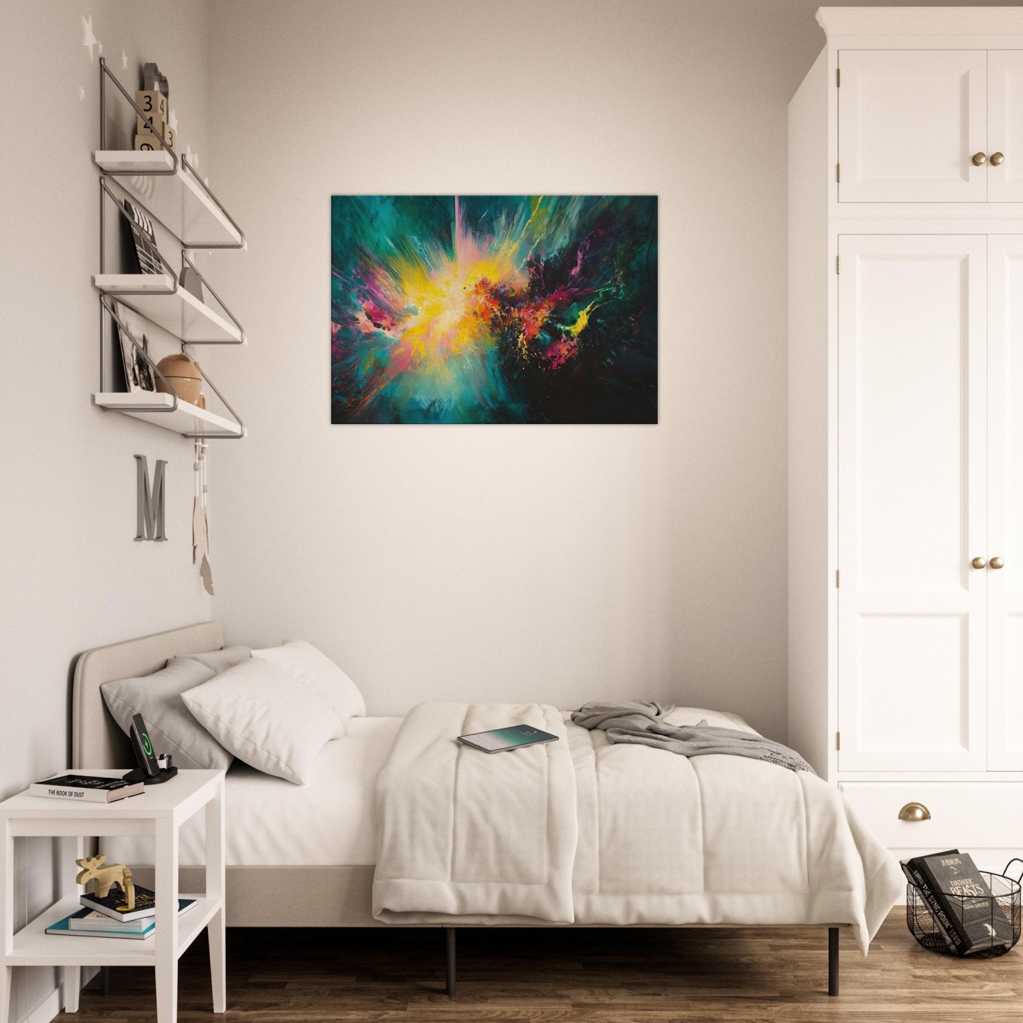 Canvas Landscape - Spectral Dissonance Razor - sharp angular forms - Shop Ai Art WebShop - Digital Art online Store