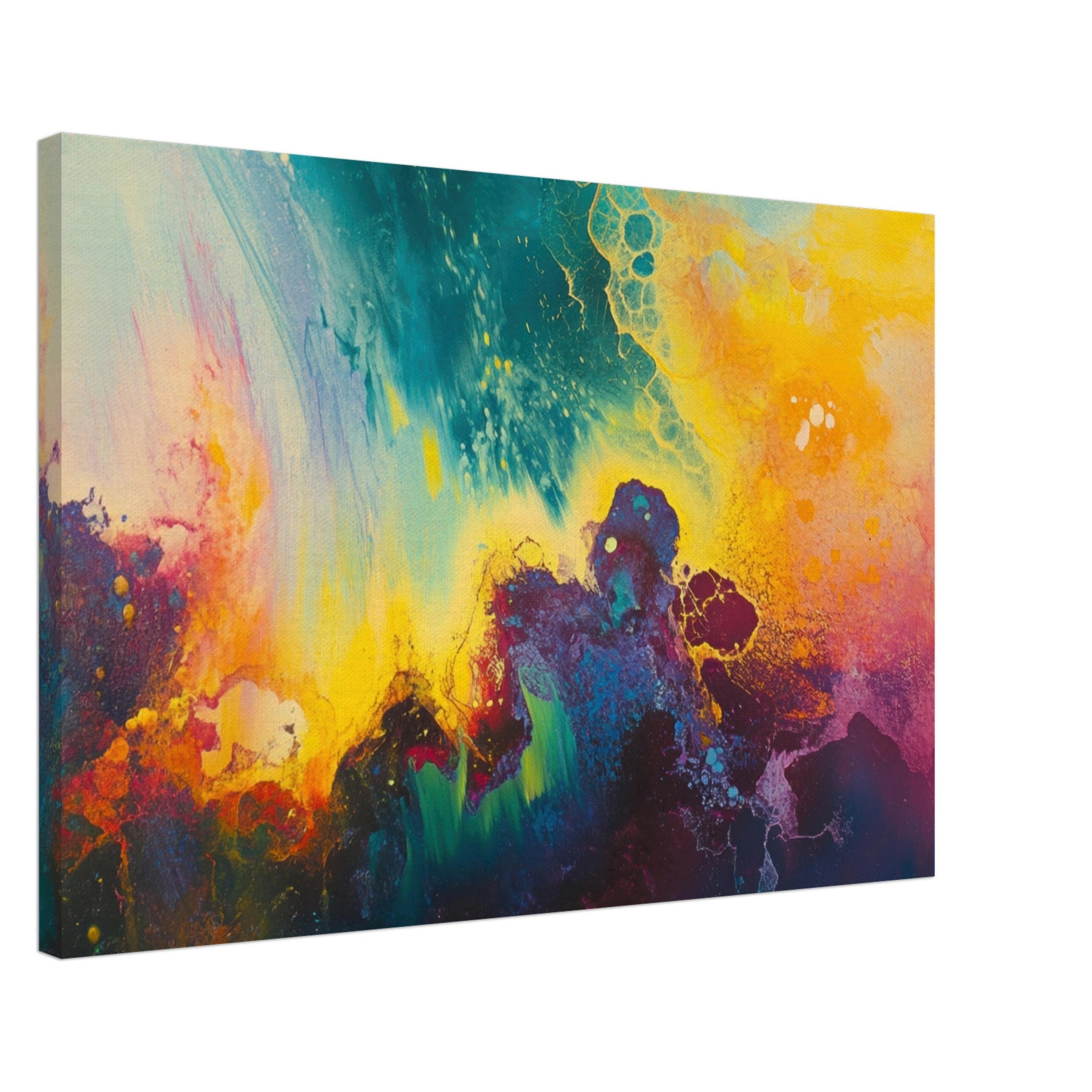 Canvas Landscape - Spectral Dissonance Razor - sharp angular forms 3 - Shop Ai Art WebShop - Digital Art online Store