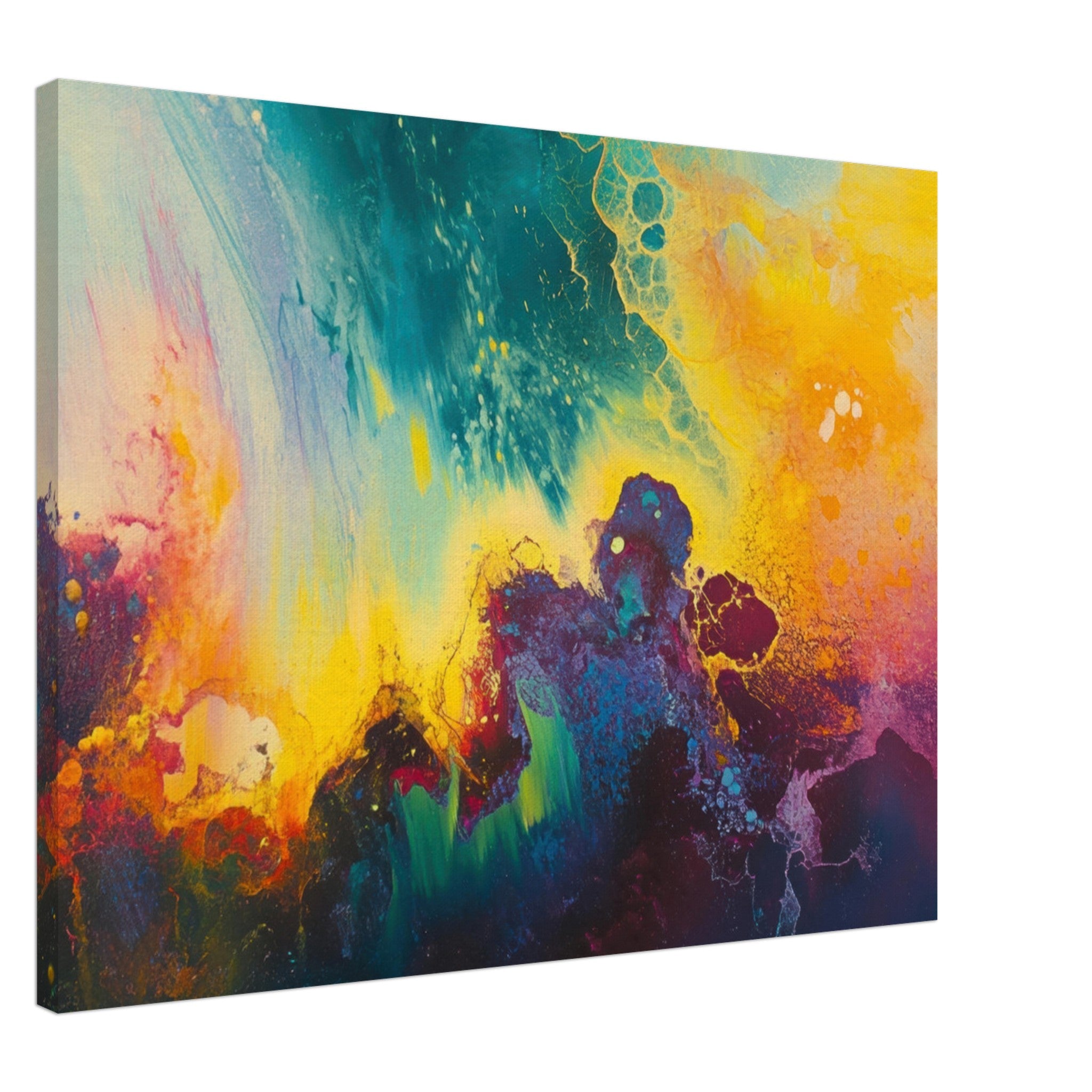 Canvas Landscape - Spectral Dissonance Razor - sharp angular forms 3 - Shop Ai Art WebShop - Digital Art online Store