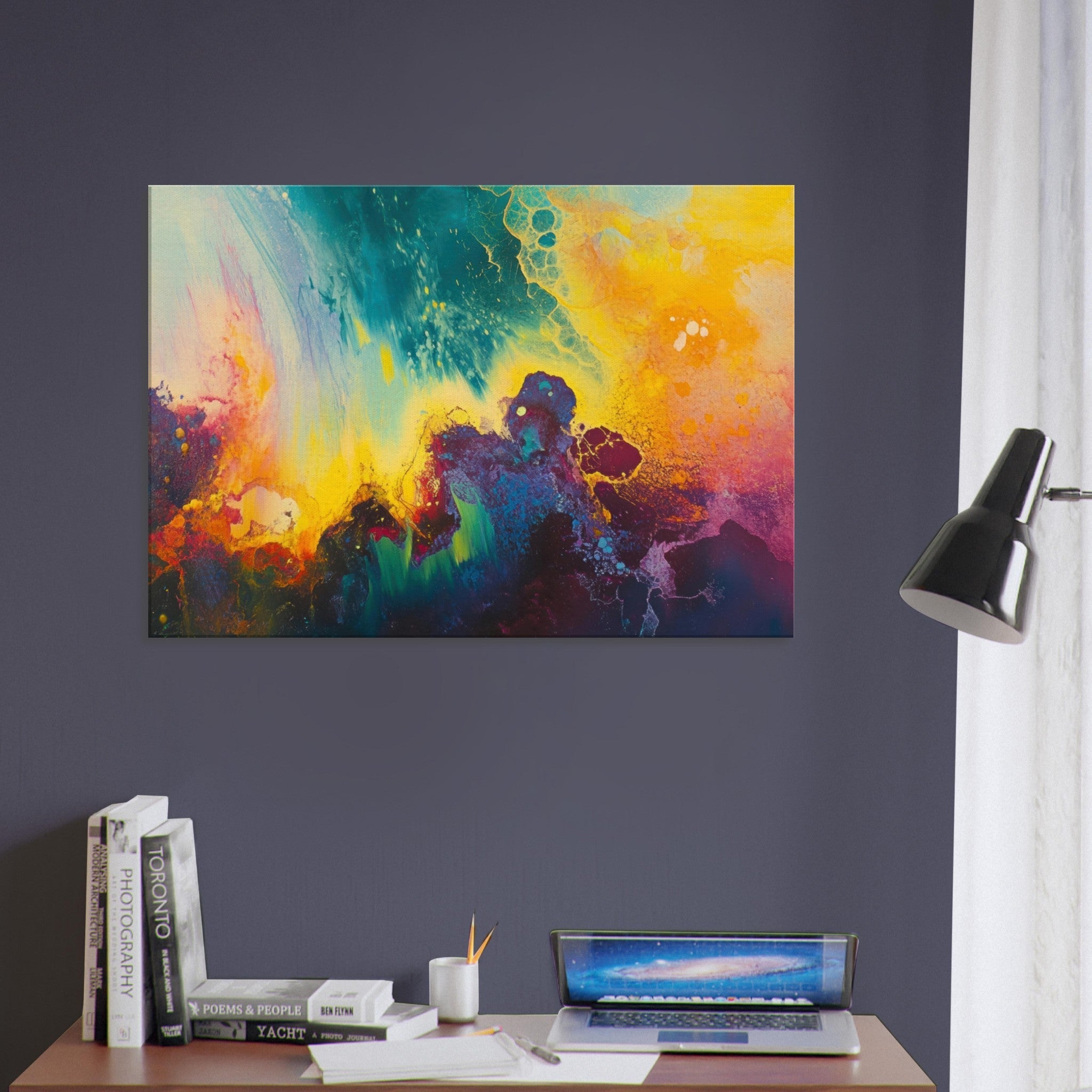 Canvas Landscape - Spectral Dissonance Razor - sharp angular forms 3 - Shop Ai Art WebShop - Digital Art online Store
