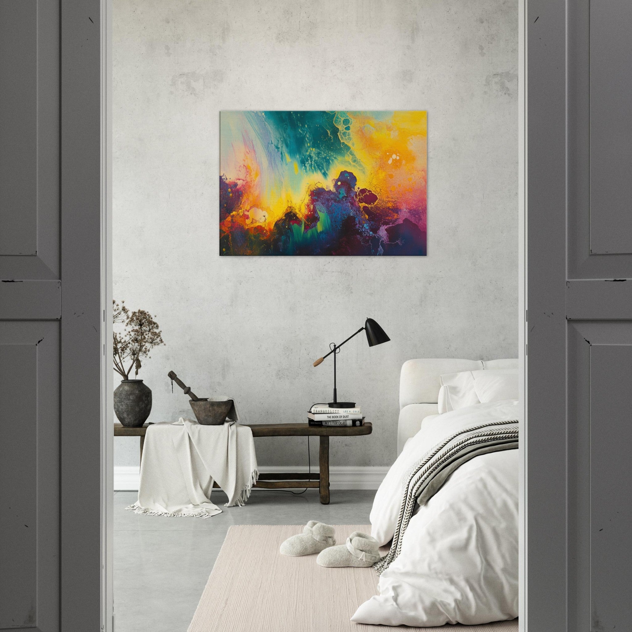 Canvas Landscape - Spectral Dissonance Razor - sharp angular forms 3 - Shop Ai Art WebShop - Digital Art online Store
