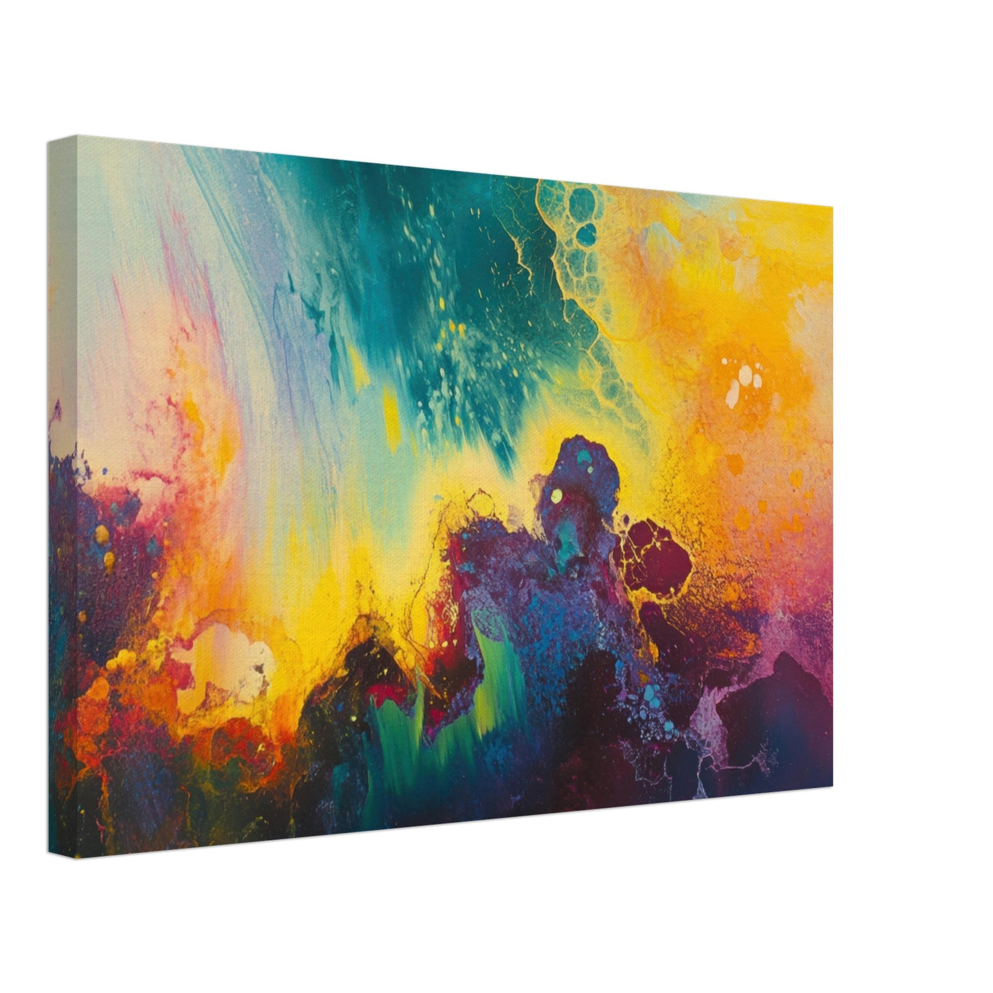 Canvas Landscape - Spectral Dissonance Razor - sharp angular forms 3 - Shop Ai Art WebShop - Digital Art online Store
