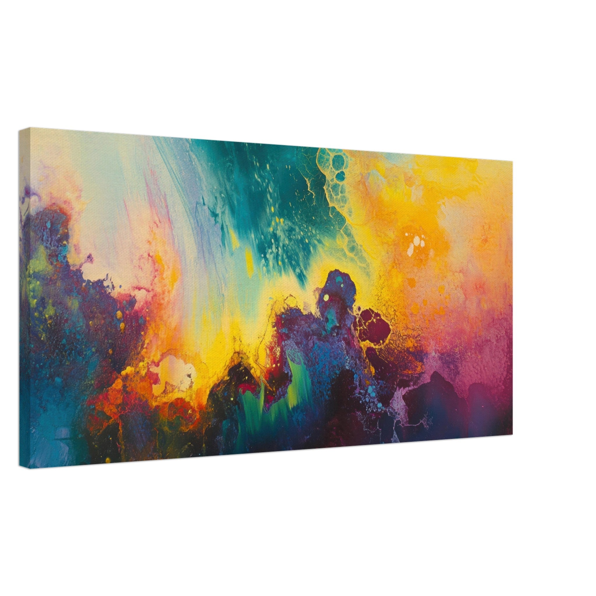 Canvas Landscape - Spectral Dissonance Razor - sharp angular forms 3 - Shop Ai Art WebShop - Digital Art online Store