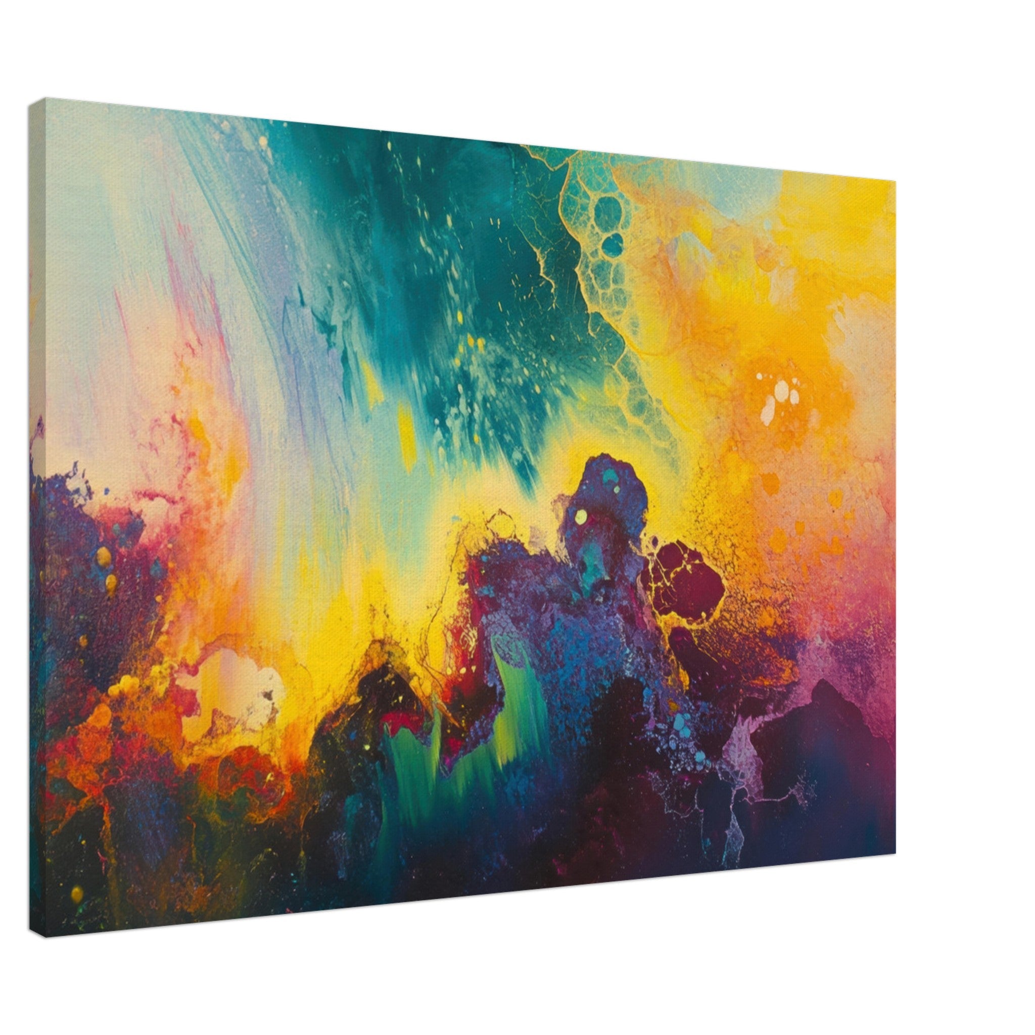 Canvas Landscape - Spectral Dissonance Razor - sharp angular forms 3 - Shop Ai Art WebShop - Digital Art online Store