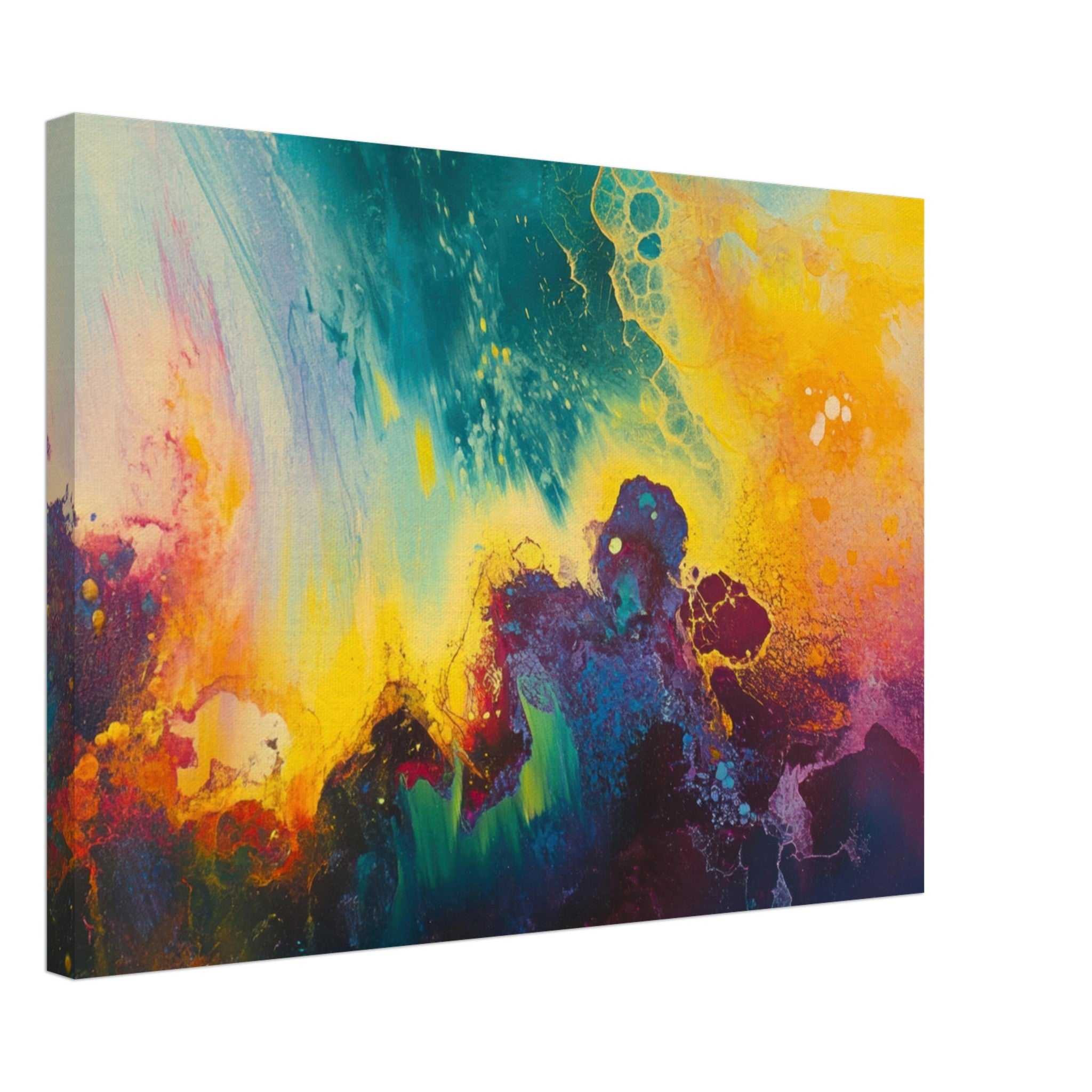 Canvas Landscape - Spectral Dissonance Razor - sharp angular forms 3 - Shop Ai Art WebShop - Digital Art online Store