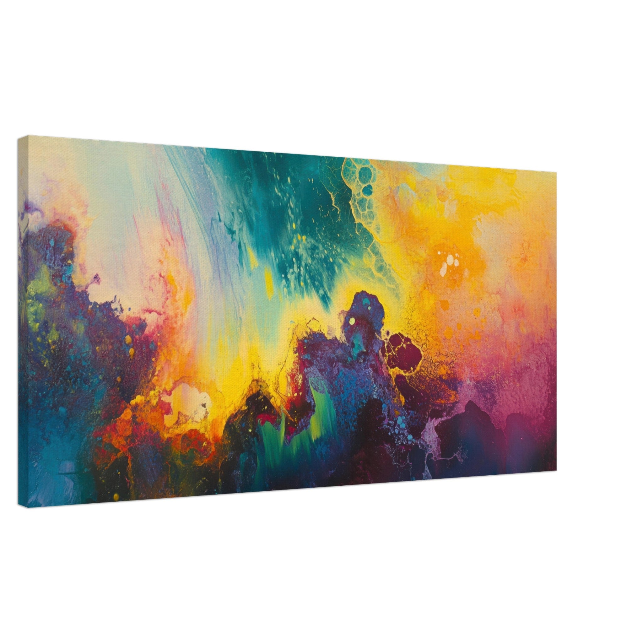 Canvas Landscape - Spectral Dissonance Razor - sharp angular forms 3 - Shop Ai Art WebShop - Digital Art online Store