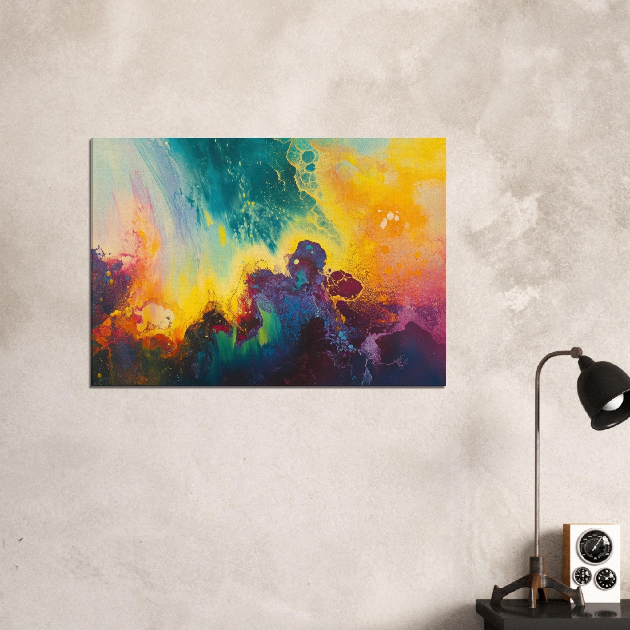 Canvas Landscape - Spectral Dissonance Razor - sharp angular forms 3 - Shop Ai Art WebShop - Digital Art online Store