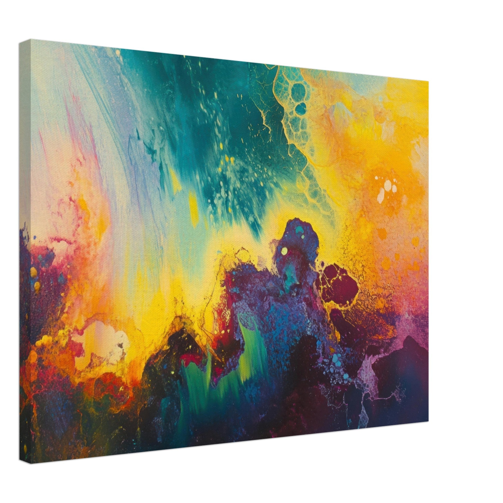 Canvas Landscape - Spectral Dissonance Razor - sharp angular forms 3 - Shop Ai Art WebShop - Digital Art online Store