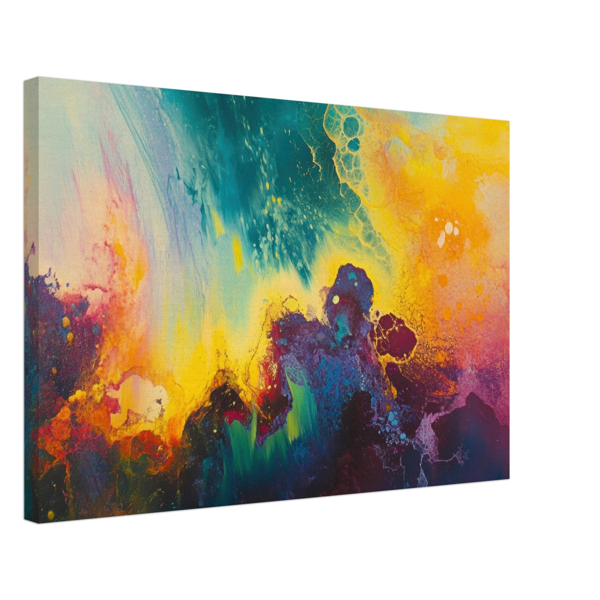 Canvas Landscape - Spectral Dissonance Razor - sharp angular forms 3 - Shop Ai Art WebShop - Digital Art online Store