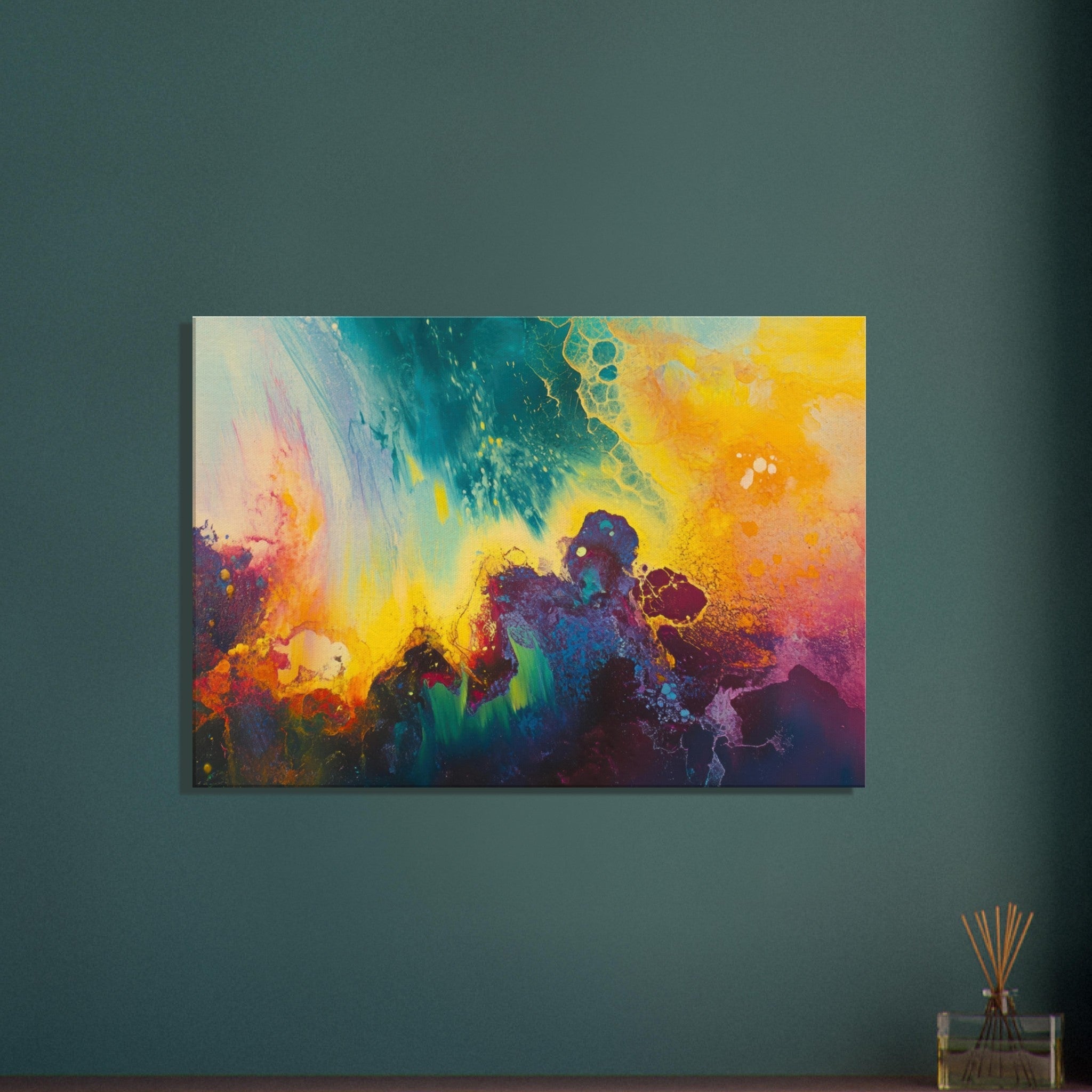Canvas Landscape - Spectral Dissonance Razor - sharp angular forms 3 - Shop Ai Art WebShop - Digital Art online Store