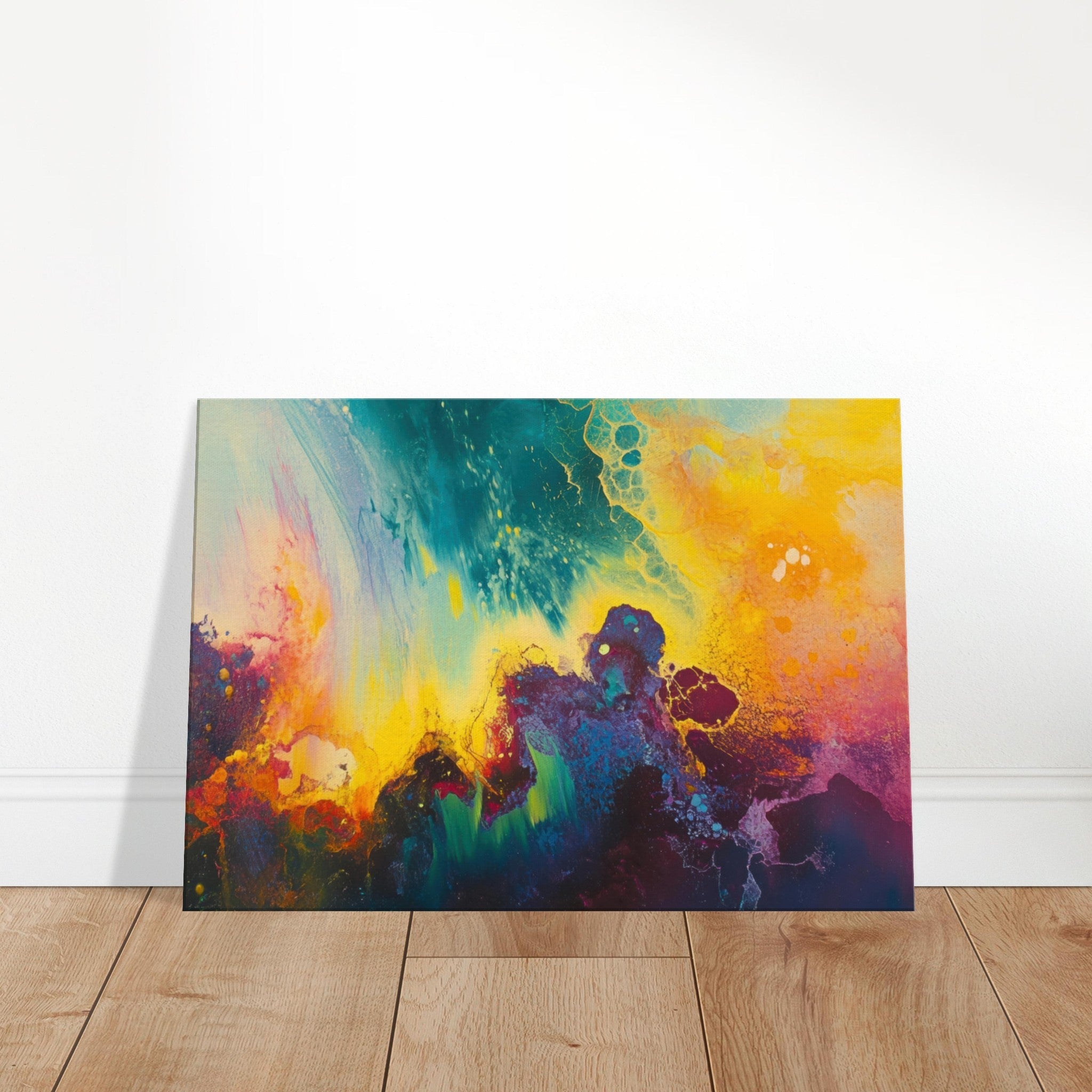 Canvas Landscape - Spectral Dissonance Razor - sharp angular forms 3 - Shop Ai Art WebShop - Digital Art online Store
