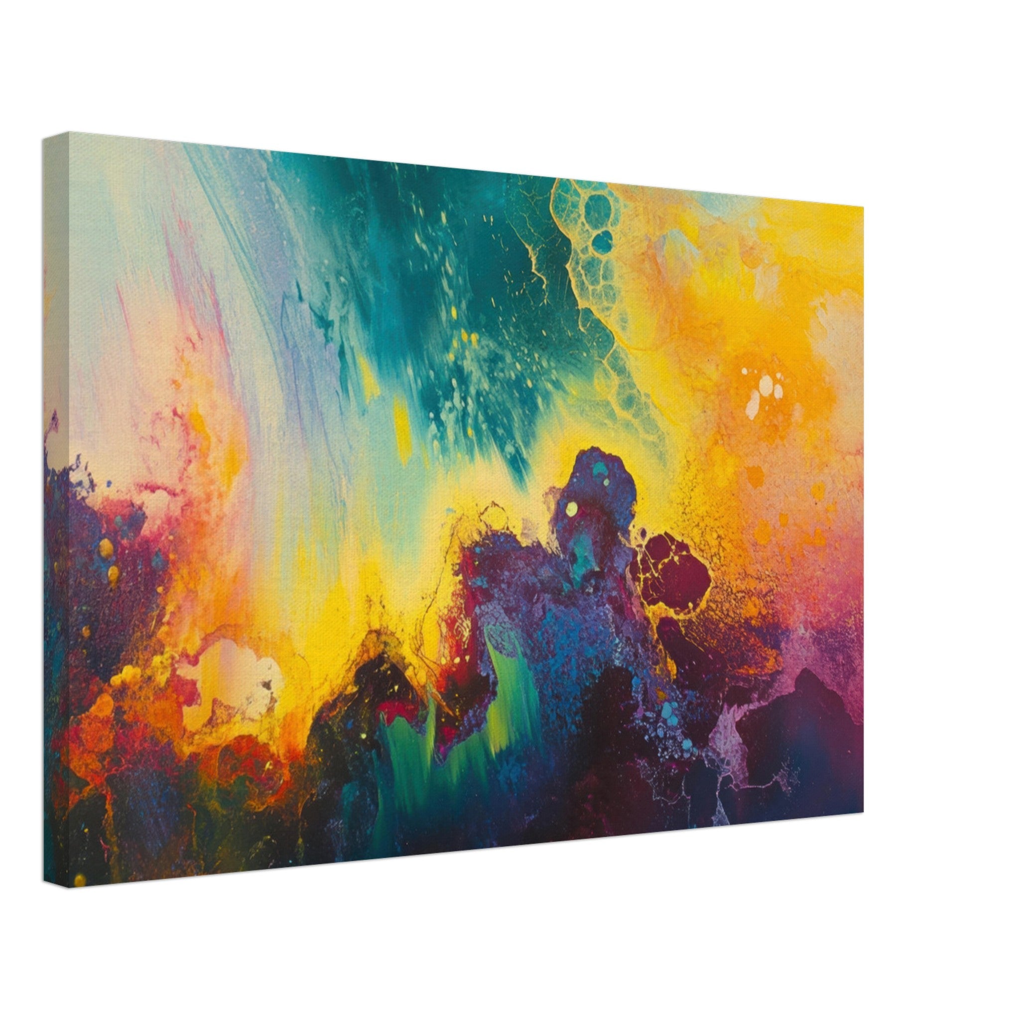 Canvas Landscape - Spectral Dissonance Razor - sharp angular forms 3 - Shop Ai Art WebShop - Digital Art online Store