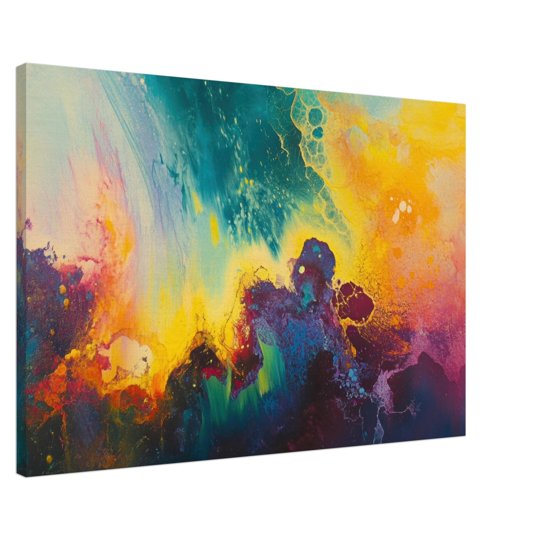 Canvas Landscape - Spectral Dissonance Razor - sharp angular forms 3 - Shop Ai Art WebShop - Digital Art online Store