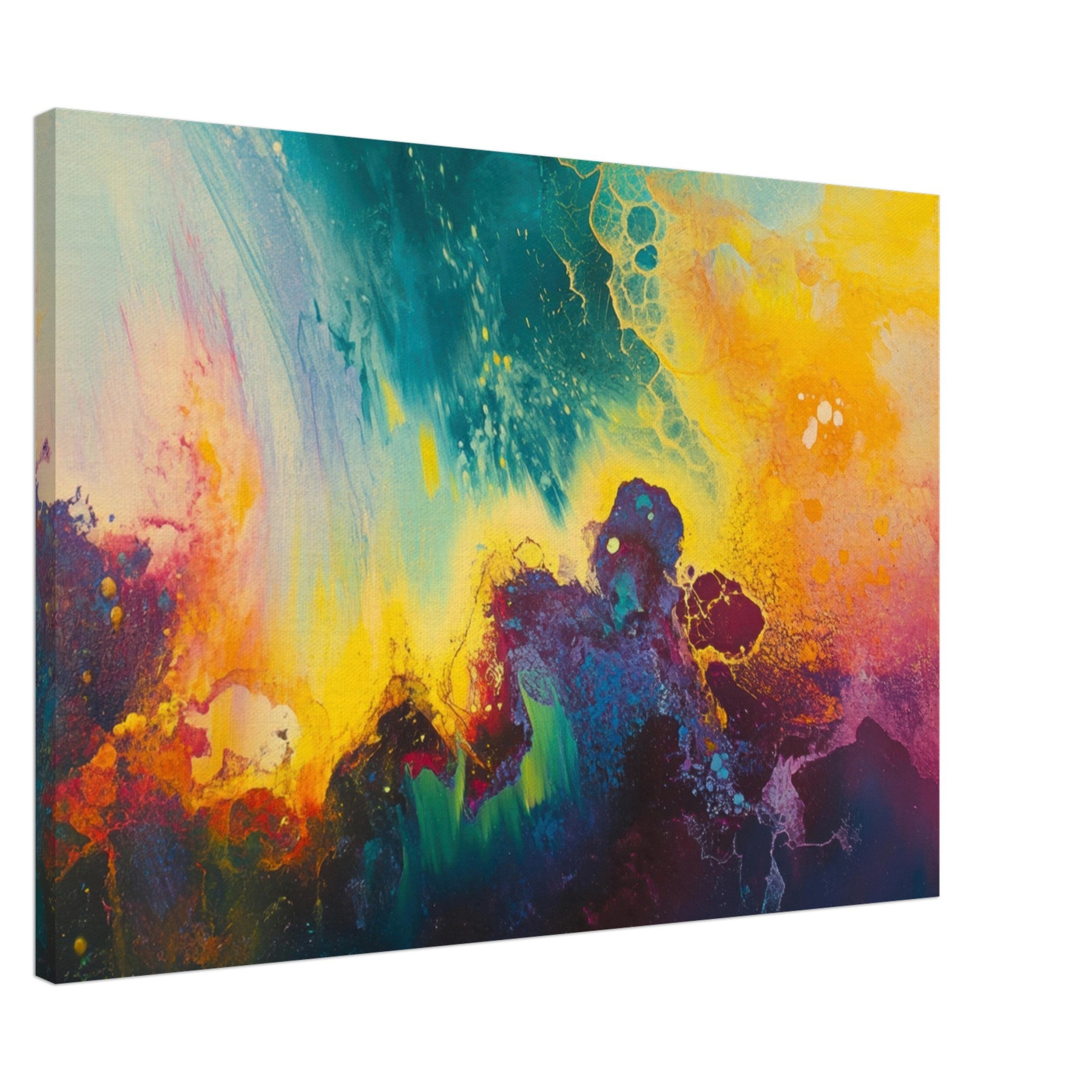 Canvas Landscape - Spectral Dissonance Razor - sharp angular forms 3 - Shop Ai Art WebShop - Digital Art online Store