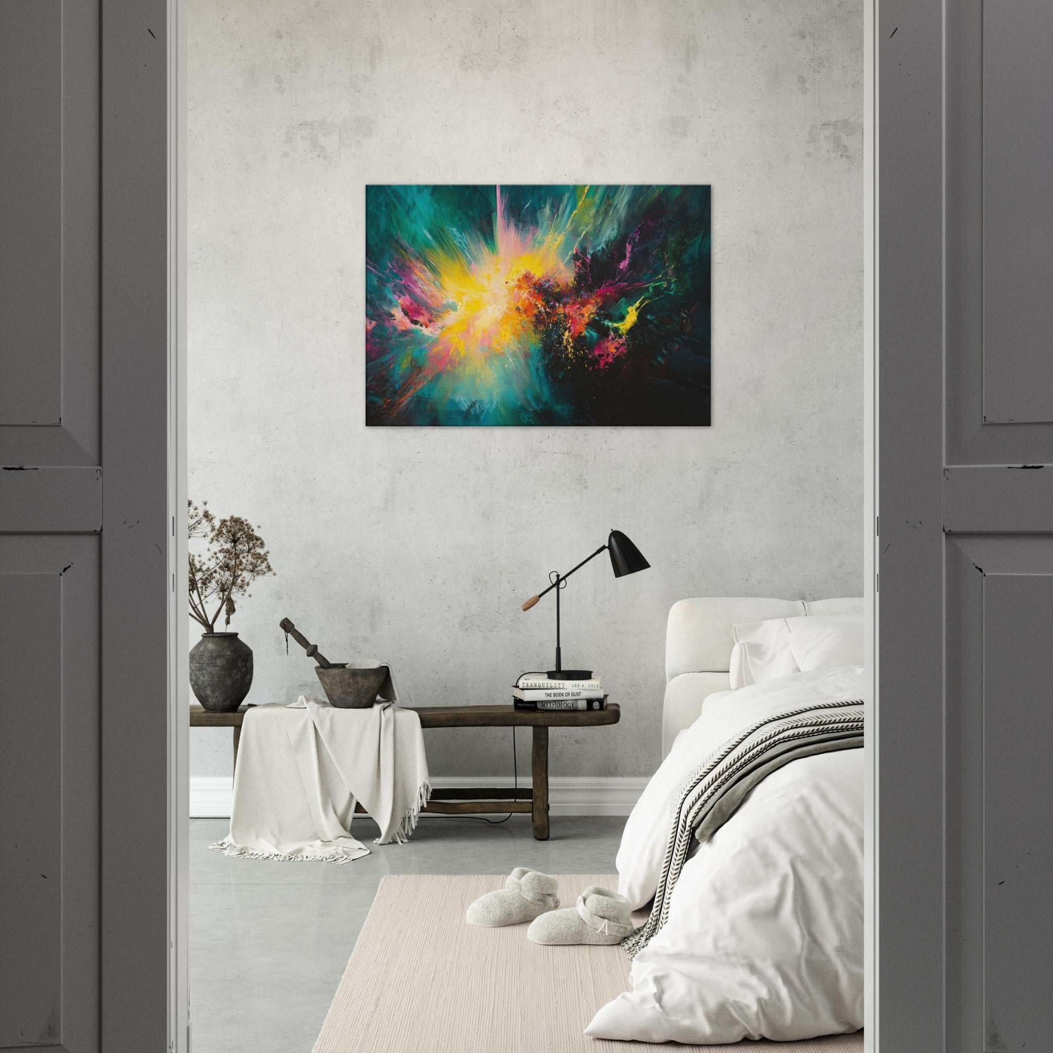 Canvas Landscape - Spectral Dissonance Razor - sharp angular forms - Shop Ai Art WebShop - Digital Art online Store