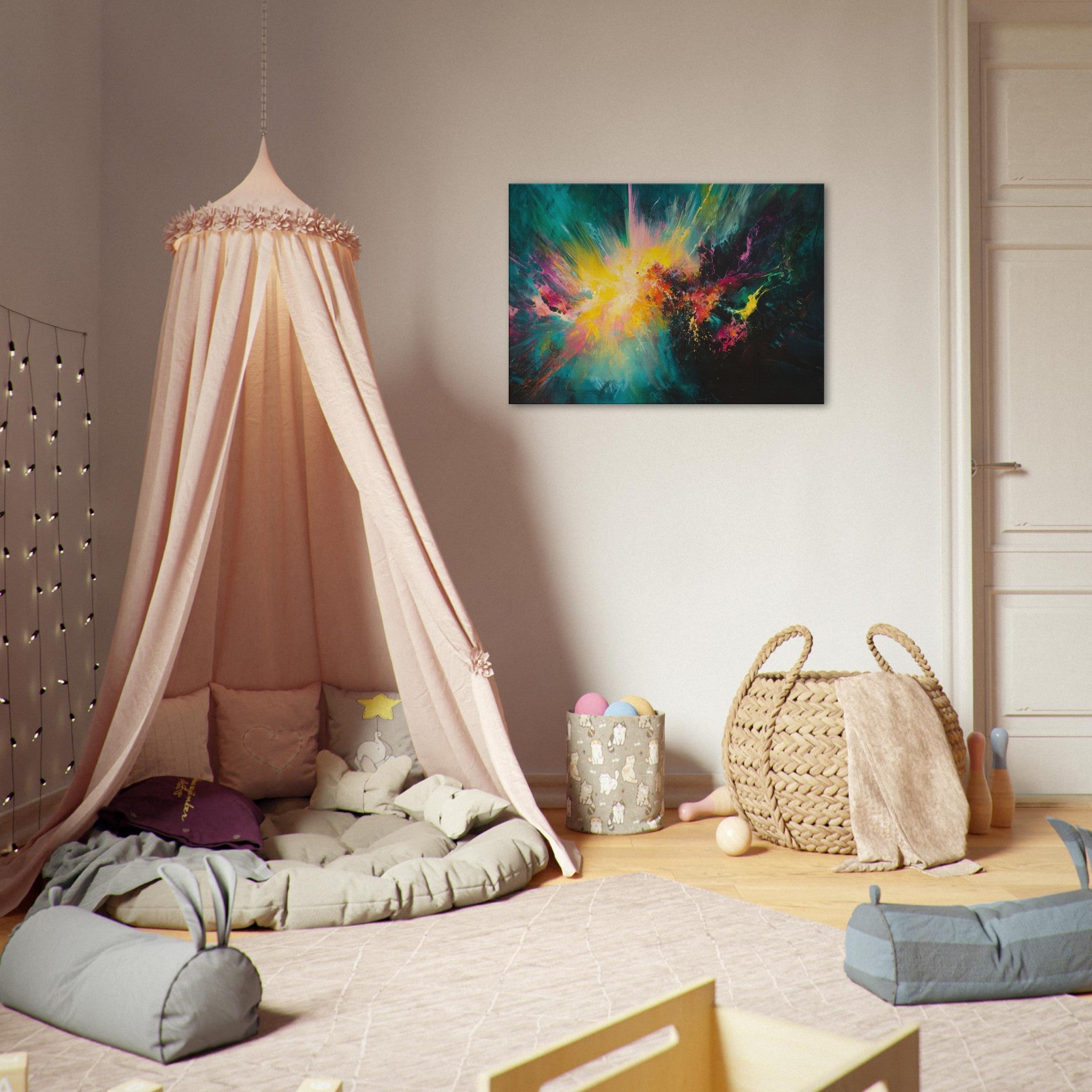 Canvas Landscape - Spectral Dissonance Razor - sharp angular forms - Shop Ai Art WebShop - Digital Art online Store