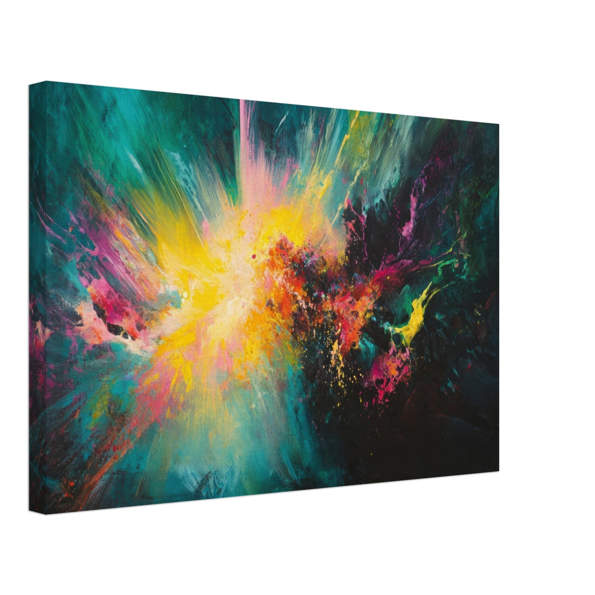 Canvas Landscape - Spectral Dissonance Razor - sharp angular forms - Shop Ai Art WebShop - Digital Art online Store