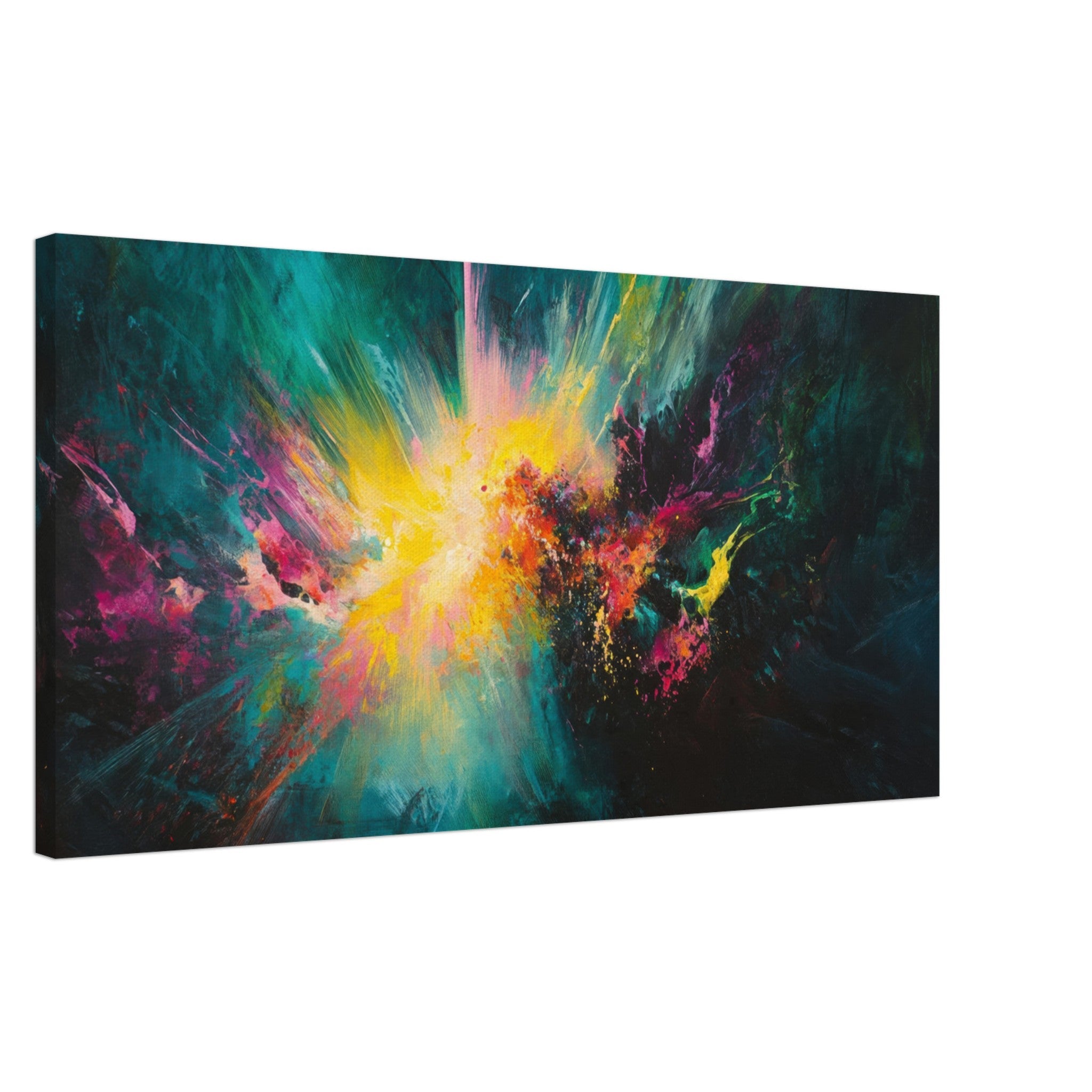 Canvas Landscape - Spectral Dissonance Razor - sharp angular forms - Shop Ai Art WebShop - Digital Art online Store