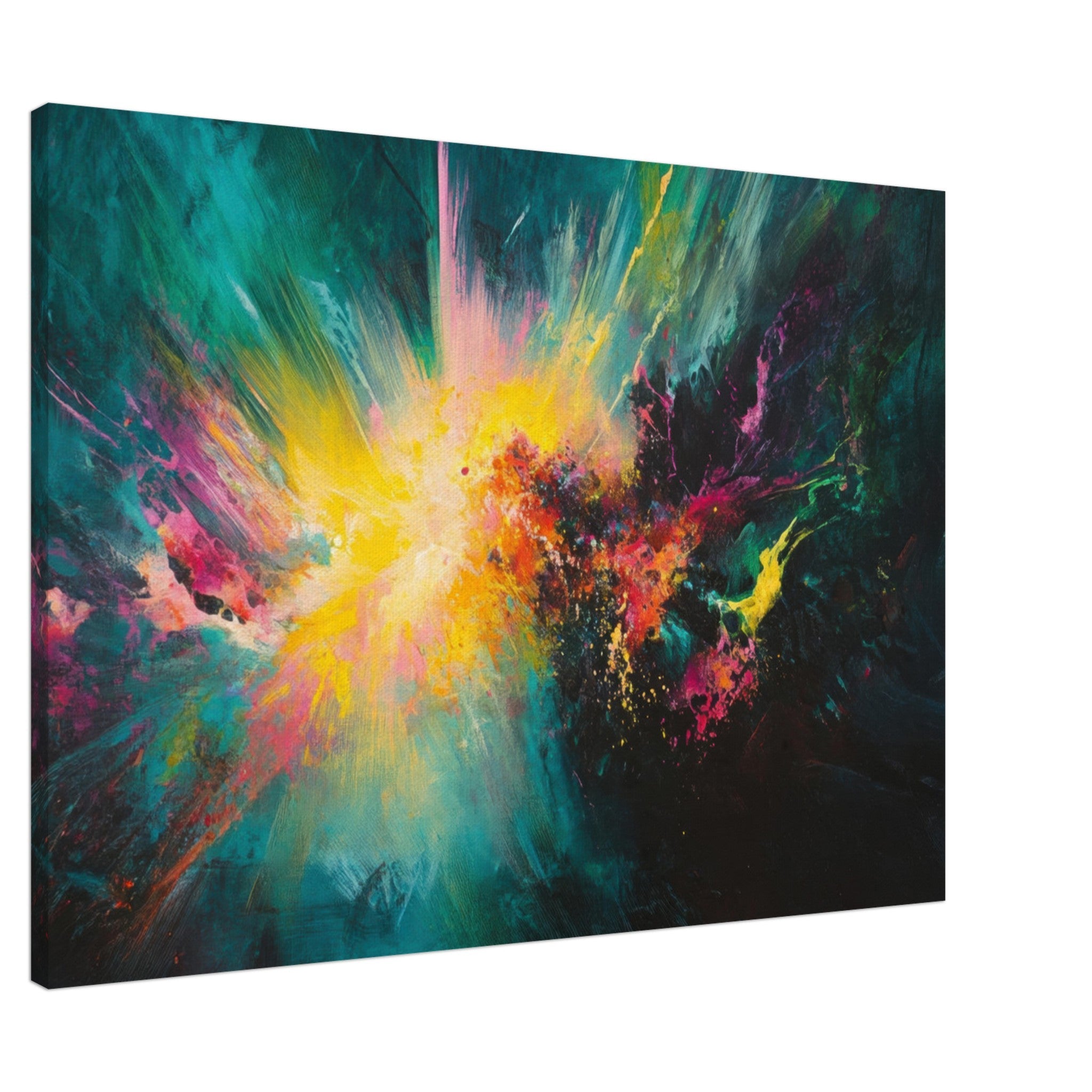 Canvas Landscape - Spectral Dissonance Razor - sharp angular forms - Shop Ai Art WebShop - Digital Art online Store